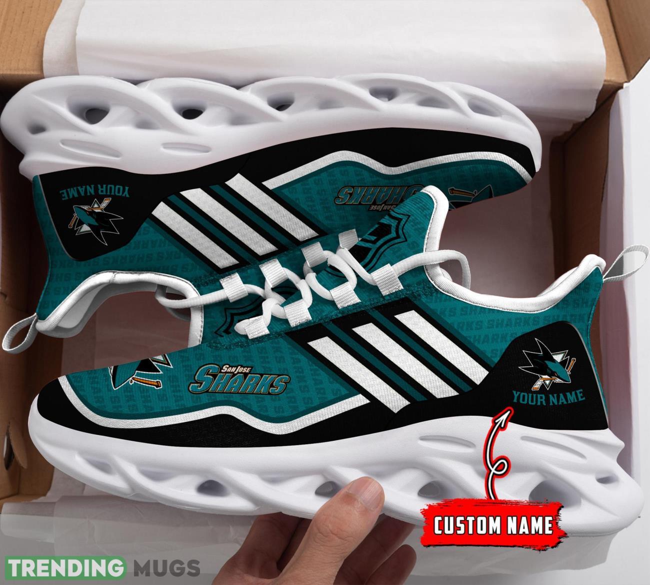 Custom Name San Jose Sharks CAMO Personalized Gift Max Soul Shoes Max Soul Custom Name San Jose Sharks CAMO Personalized Gift Max Soul Shoes Max Soul