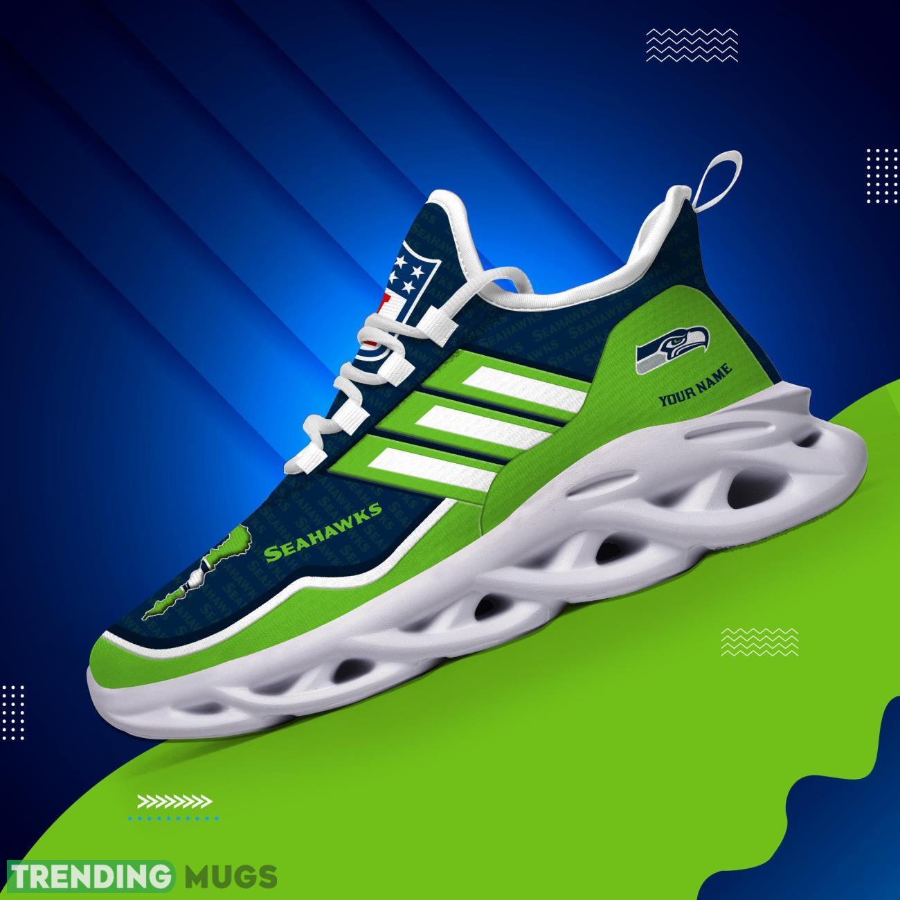Custom Name Seattle Seahawks Personalized Sneakers Max Soul Shoes For Fans Max Soul Custom Name Seattle Seahawks Personalized Sneakers Max Soul Shoes For Fans Max Soul