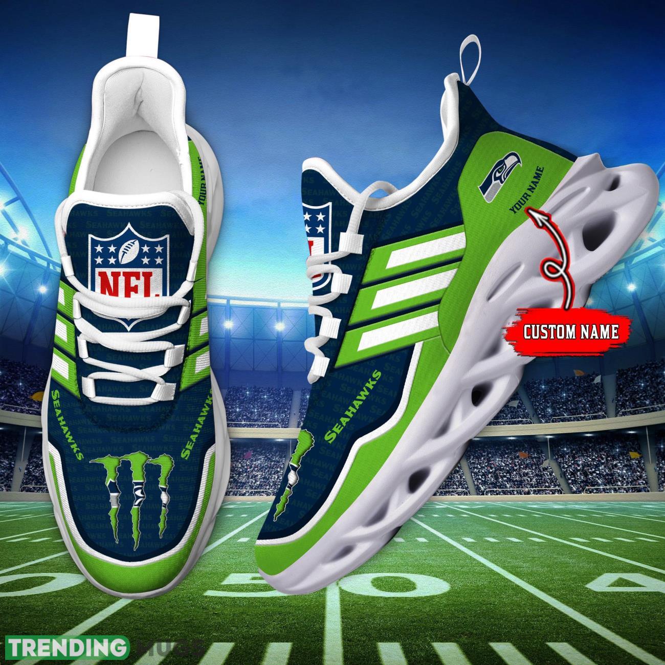 Custom Name Seattle Seahawks Personalized Sneakers Max Soul Shoes For Fans Product Photo 1 Custom Name Seattle Seahawks Personalized Sneakers Max Soul Shoes For Fans Product Photo 1