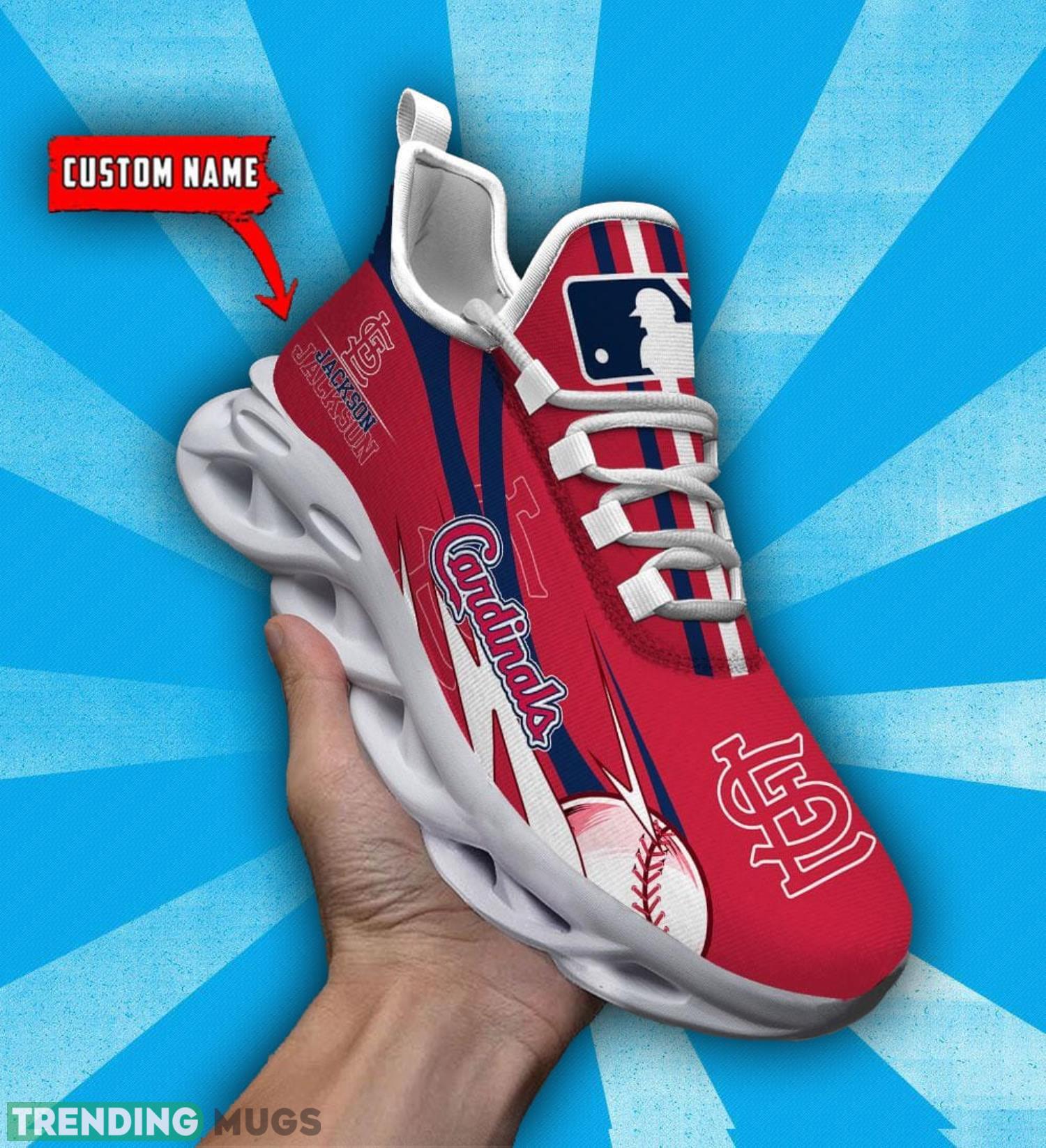 Custom Name St Louis Cardinals Personalized Sneakers Max Soul Shoes Max Soul Custom Name St Louis Cardinals Personalized Sneakers Max Soul Shoes Max Soul