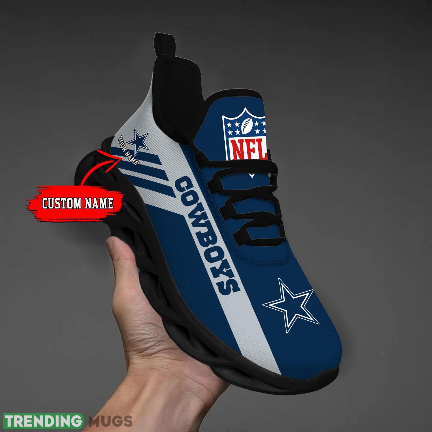 Dallas Cowboys Sneakers For Fans Custom Name Max Soul Shoes Max Soul Dallas Cowboys Sneakers For Fans Custom Name Max Soul Shoes Max Soul
