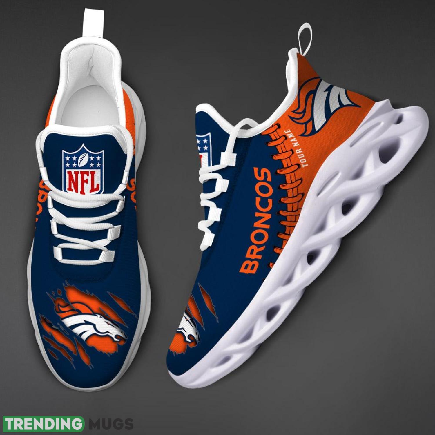Denver Broncos Logo Personalized Name Max Soul Shoes Max Soul Denver Broncos Logo Personalized Name Max Soul Shoes Max Soul