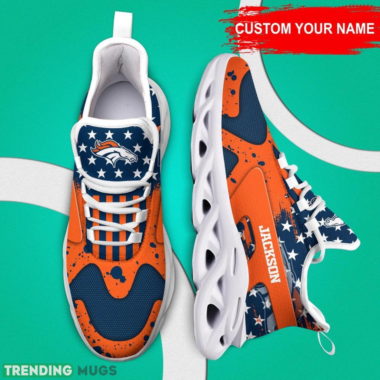 Denver Broncos NFL Max Soul Shoes Custom Name Sneakers Hot Trending Men And Women Sneakers Personalized Gifts For Denver Broncos Fans Max Soul Denver Broncos NFL Max Soul Shoes Custom Name Sneakers Hot Trending Men And Women Sneakers Personalized Gifts For Denver Broncos Fans Max Soul