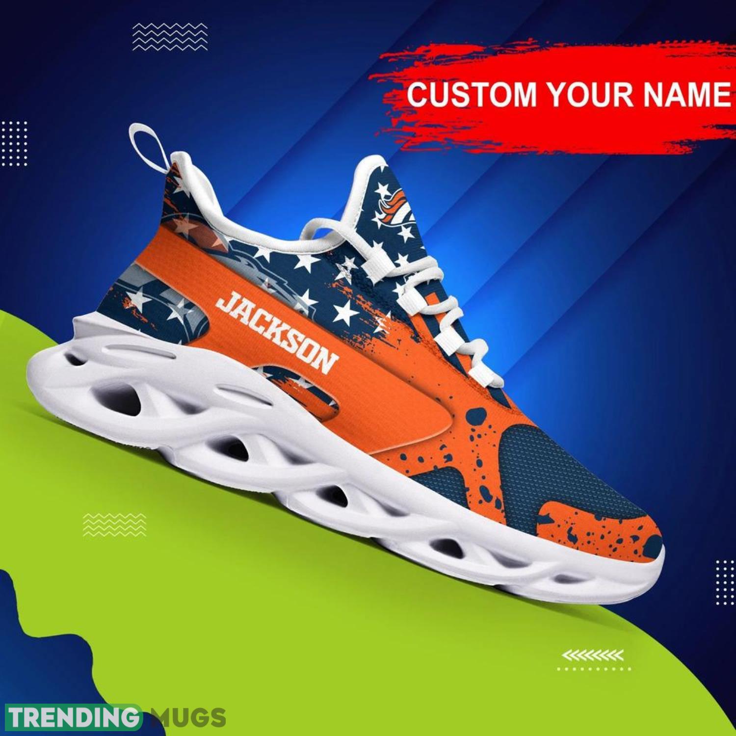 Denver Broncos NFL Max Soul Shoes Custom Name Sneakers Hot Trending Men And Women Sneakers Personalized Gifts For Denver Broncos Fans Product Photo 1 Denver Broncos NFL Max Soul Shoes Custom Name Sneakers Hot Trending Men And Women Sneakers Personalized Gifts For Denver Broncos Fans Product Photo 1