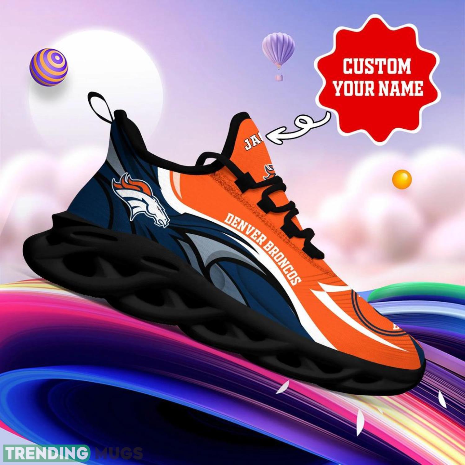 Denver Broncos NFL Max Soul Shoes Custom Name Sneakers Hot Trending Personalized Gifts For NFL Fans Max Soul Denver Broncos NFL Max Soul Shoes Custom Name Sneakers Hot Trending Personalized Gifts For NFL Fans Max Soul