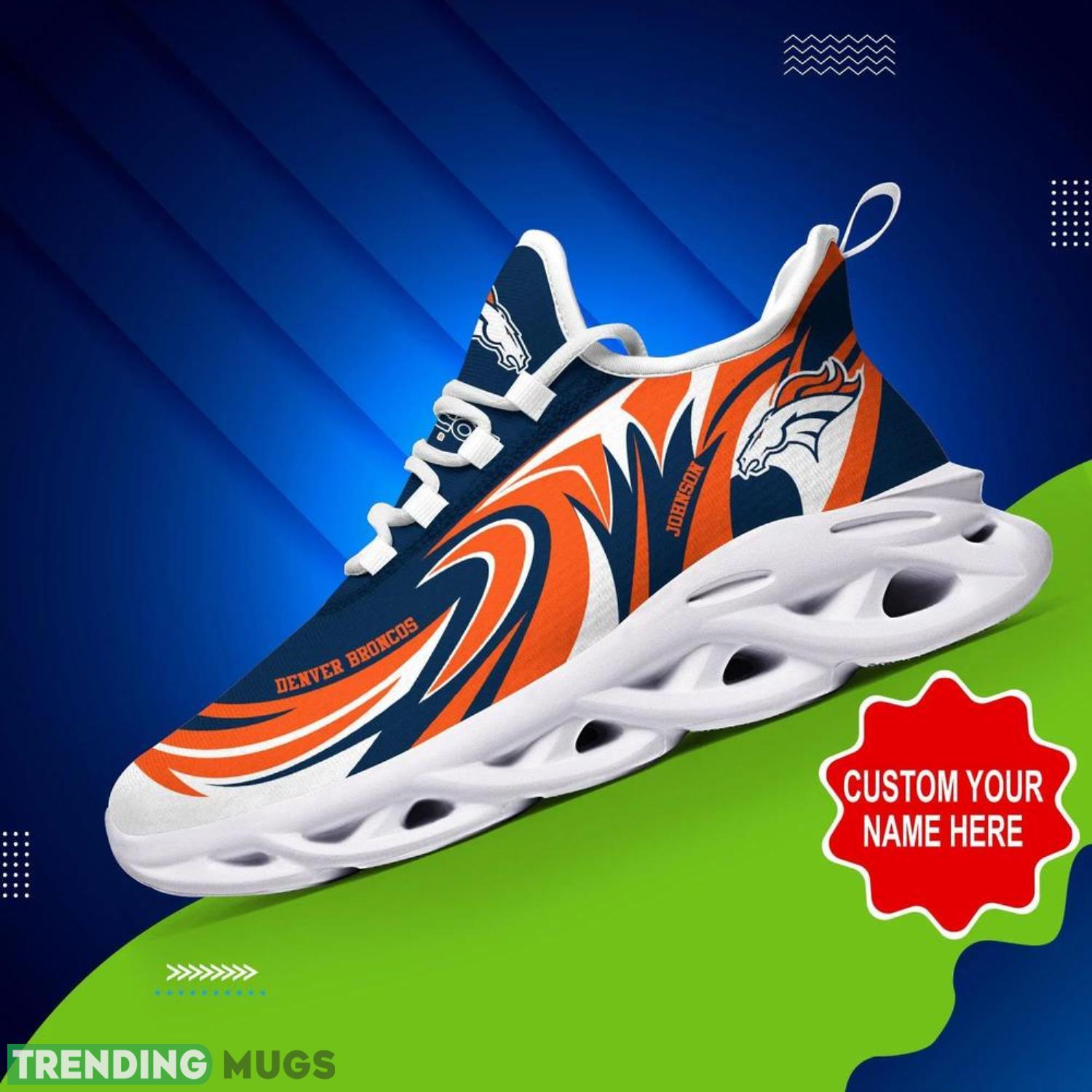 Denver Broncos NFL Max Soul Shoes Custom Name Sneakers Running Shoes Hot Trending Personalized Gifts For NFL Fans Product Photo 1 Denver Broncos NFL Max Soul Shoes Custom Name Sneakers Running Shoes Hot Trending Personalized Gifts For NFL Fans Product Photo 1