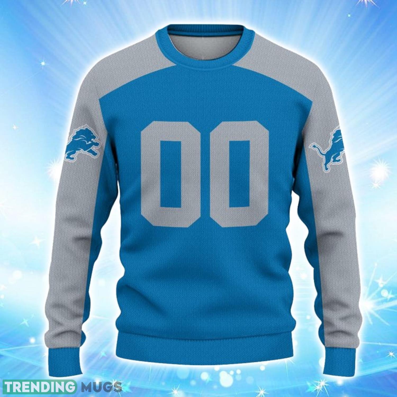 Detroit Lions Limited Edition Knitted 3D Ugly Christmas Sweater Custom Name And Number 3D Sweater Detroit Lions Limited Edition Knitted 3D Ugly Christmas Sweater Custom Name And Number 3D Sweater
