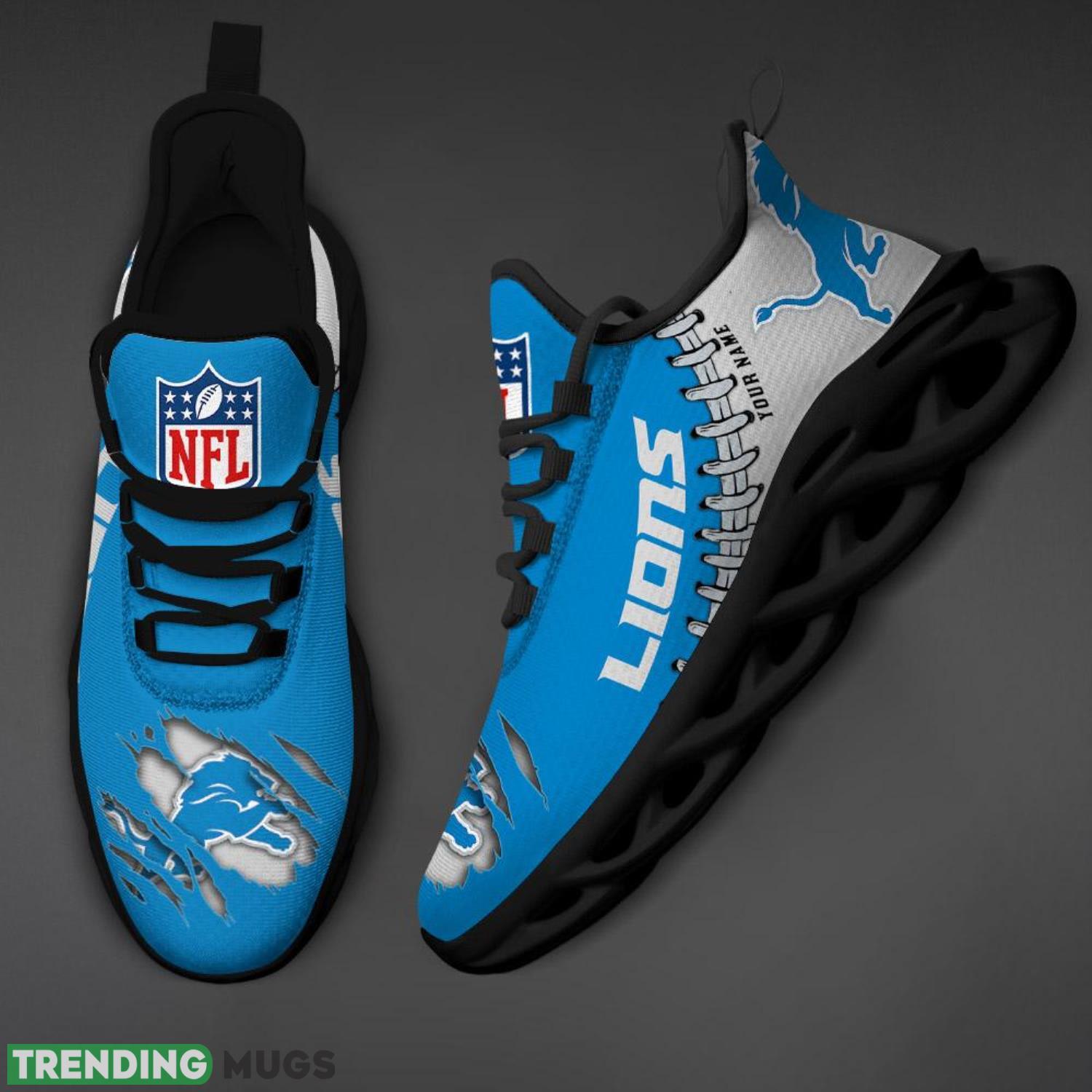 Detroit Lions Logo Personalized Name Max Soul Shoes Max Soul Detroit Lions Logo Personalized Name Max Soul Shoes Max Soul