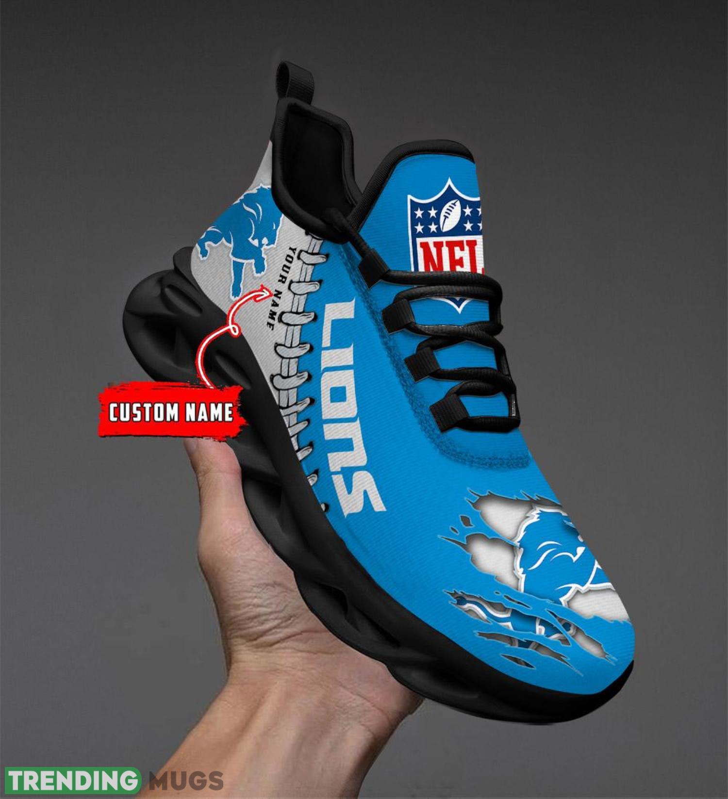 Detroit Lions Logo Personalized Name Max Soul Shoes Max Soul Detroit Lions Logo Personalized Name Max Soul Shoes Max Soul