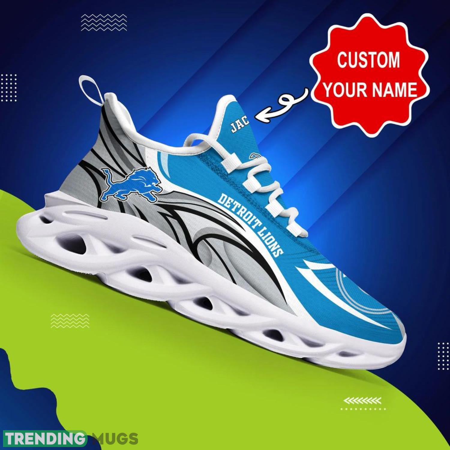 Detroit Lions NFL Max Soul Shoes Custom Name Sneakers Hot Trending Personalized Gifts For NFL Fans Max Soul Detroit Lions NFL Max Soul Shoes Custom Name Sneakers Hot Trending Personalized Gifts For NFL Fans Max Soul