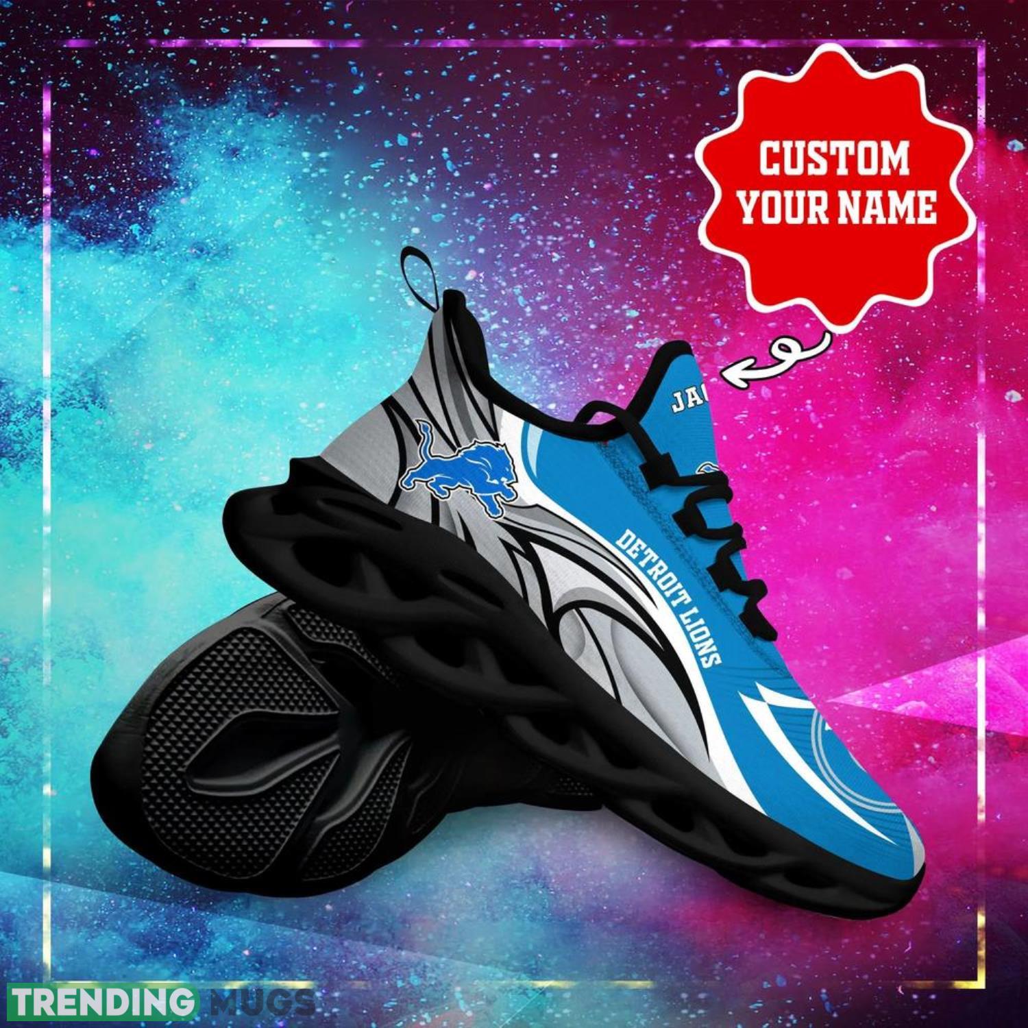 Detroit Lions NFL Max Soul Shoes Custom Name Sneakers Hot Trending Personalized Gifts For NFL Fans Max Soul Detroit Lions NFL Max Soul Shoes Custom Name Sneakers Hot Trending Personalized Gifts For NFL Fans Max Soul