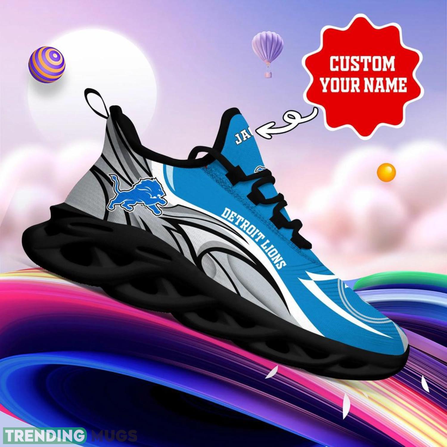 Detroit Lions NFL Max Soul Shoes Custom Name Sneakers Hot Trending Personalized Gifts For NFL Fans Max Soul Detroit Lions NFL Max Soul Shoes Custom Name Sneakers Hot Trending Personalized Gifts For NFL Fans Max Soul