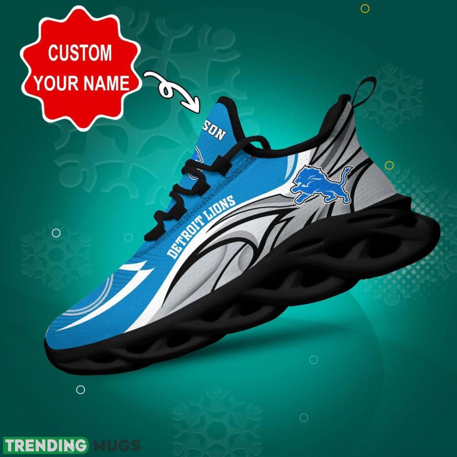 Detroit Lions NFL Max Soul Shoes Custom Name Sneakers Hot Trending Personalized Gifts For NFL Fans Product Photo 1 Detroit Lions NFL Max Soul Shoes Custom Name Sneakers Hot Trending Personalized Gifts For NFL Fans Product Photo 1