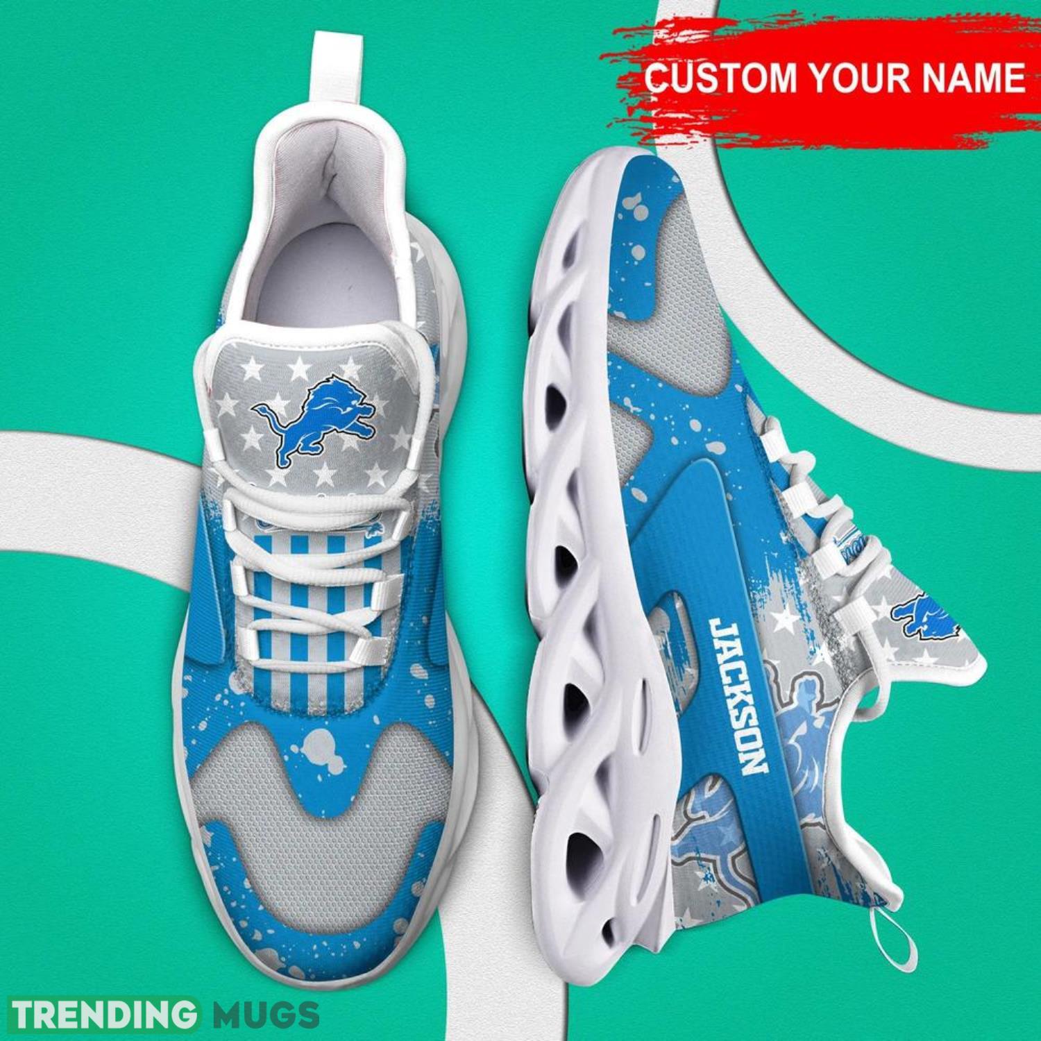 Detroit Lions NFL Max Soul Shoes Custom Name Sneakers Running Shoes Hot Trending Personalized Gifts For NFL Fans Max Soul Detroit Lions NFL Max Soul Shoes Custom Name Sneakers Running Shoes Hot Trending Personalized Gifts For NFL Fans Max Soul