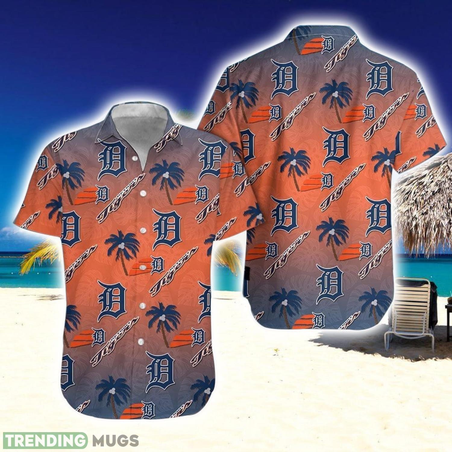 Detroit Tigers Coconut Pattern 3D Hawaiian Shirt Aloha Shirt For Summer Gift Product Photo 1 Detroit Tigers Coconut Pattern 3D Hawaiian Shirt Aloha Shirt For Summer Gift Product Photo 1