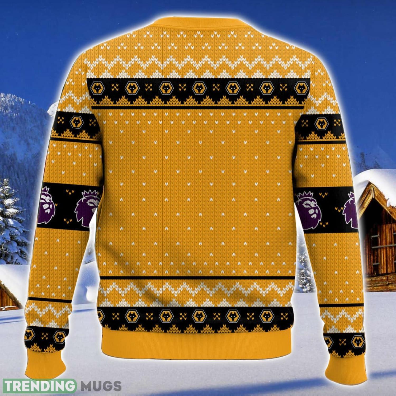 EPL Wolverhampton Wanderers Nice Gift Ugly Christmas Sweater Christmas Gift 3D printed Sweater 3D Sweater EPL Wolverhampton Wanderers Nice Gift Ugly Christmas Sweater Christmas Gift 3D printed Sweater 3D Sweater