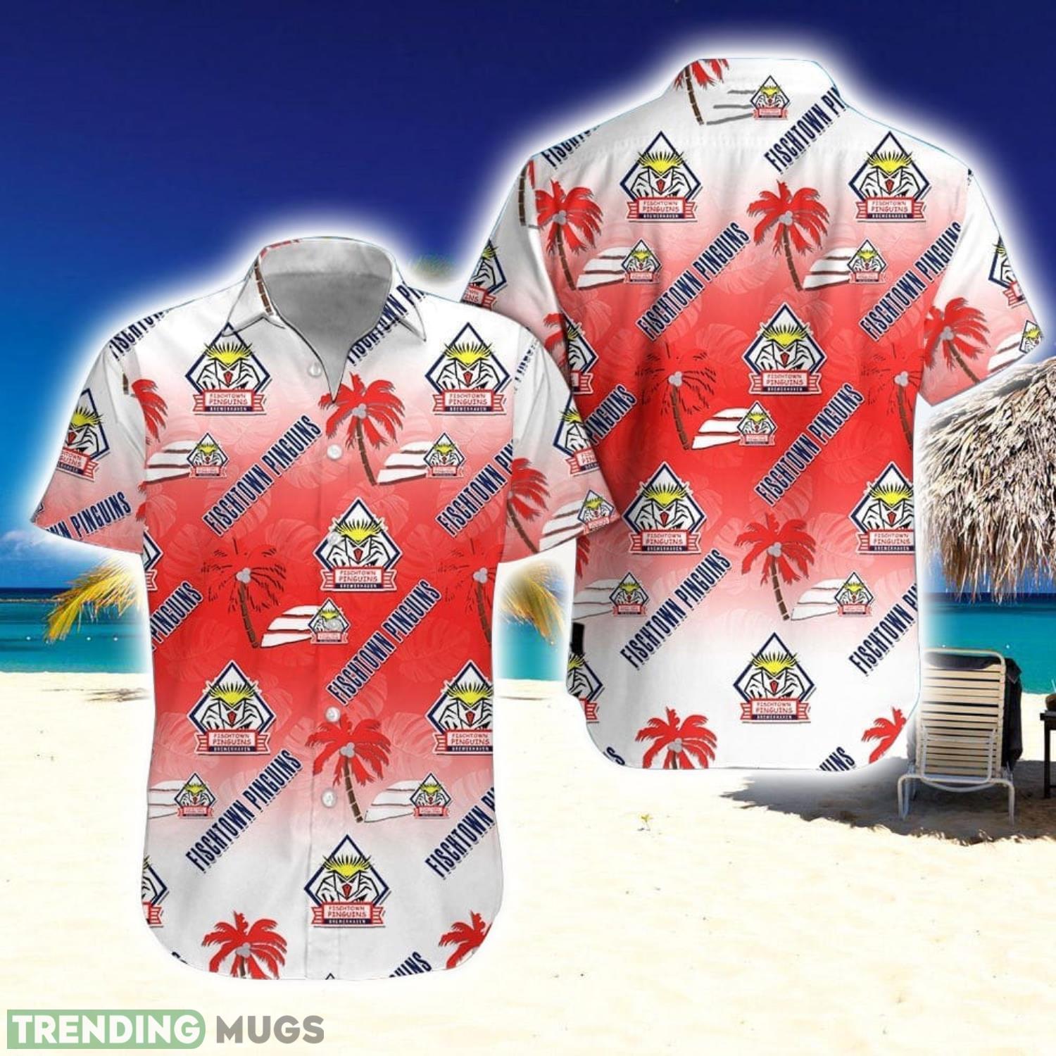 Fischtown Pinguins Coconut Pattern 3D Hawaiian Shirt Aloha Shirt For Summer Gift Product Photo 1 Fischtown Pinguins Coconut Pattern 3D Hawaiian Shirt Aloha Shirt For Summer Gift Product Photo 1