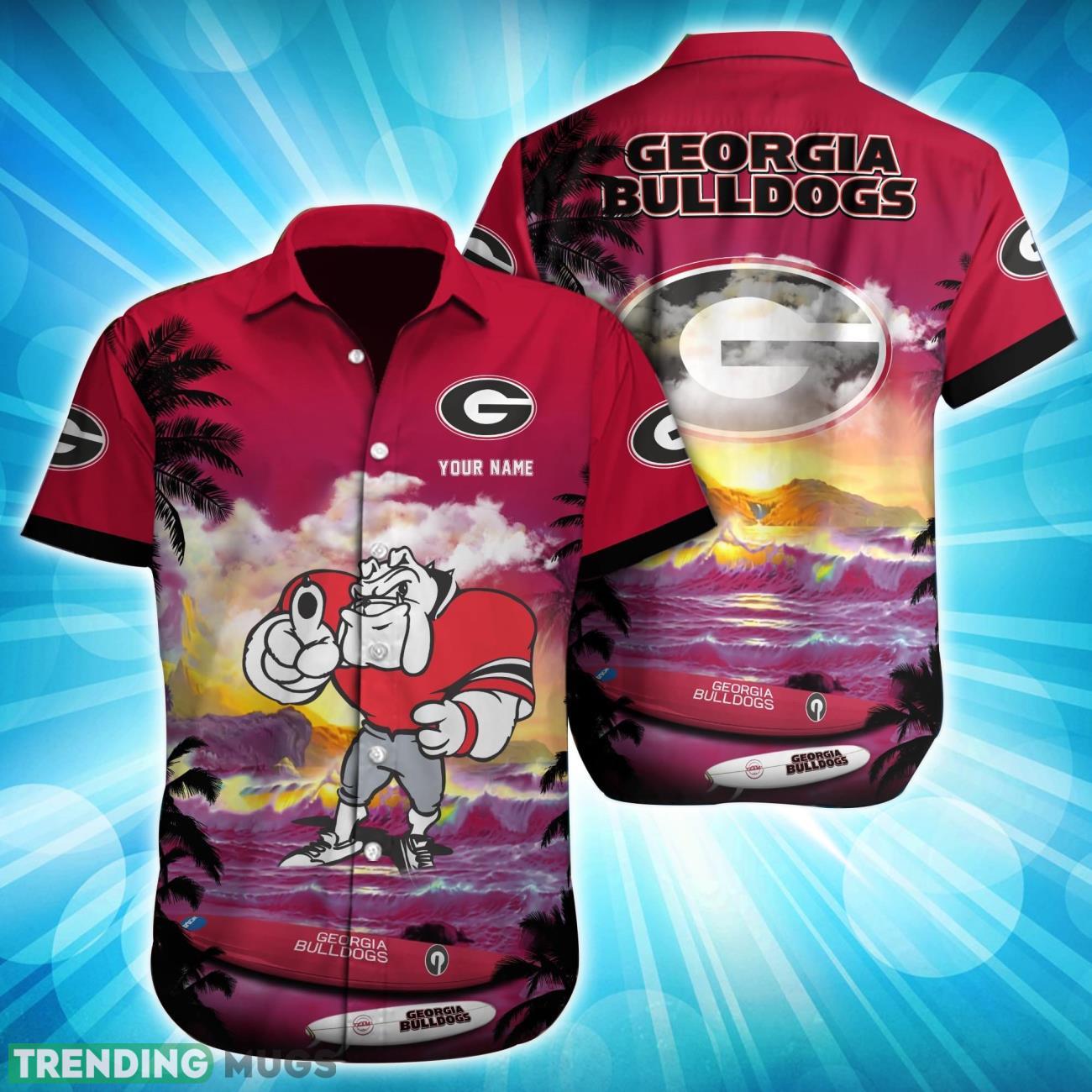 Georgia Bulldogs NCAA1-Custom Name Hawaiian Shirt Summer Time Gift For Fans Product Photo 1 Georgia Bulldogs NCAA1-Custom Name Hawaiian Shirt Summer Time Gift For Fans Product Photo 1
