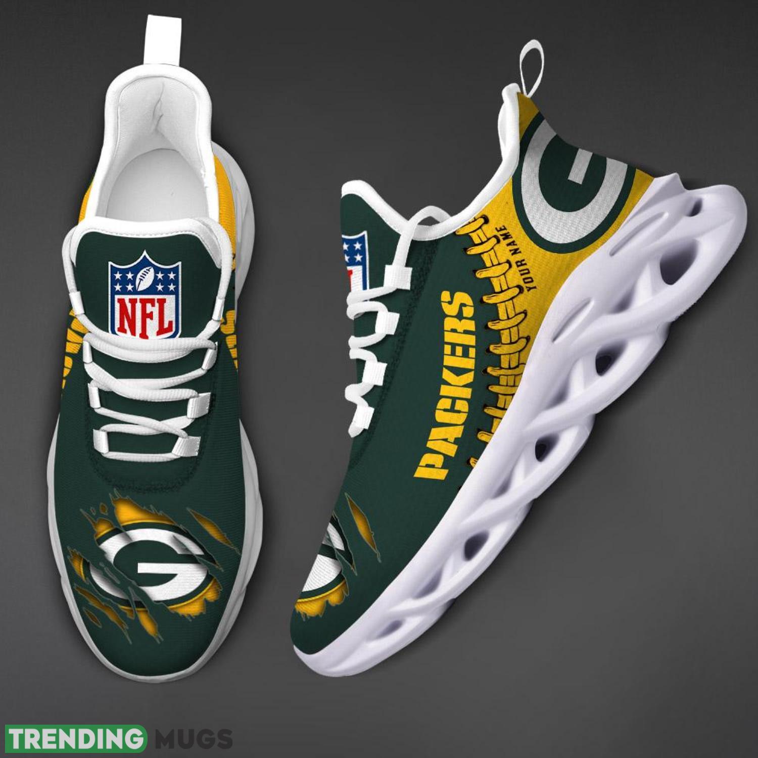 Green Bay Packers Logo Personalized Name Max Soul Shoes Max Soul Green Bay Packers Logo Personalized Name Max Soul Shoes Max Soul