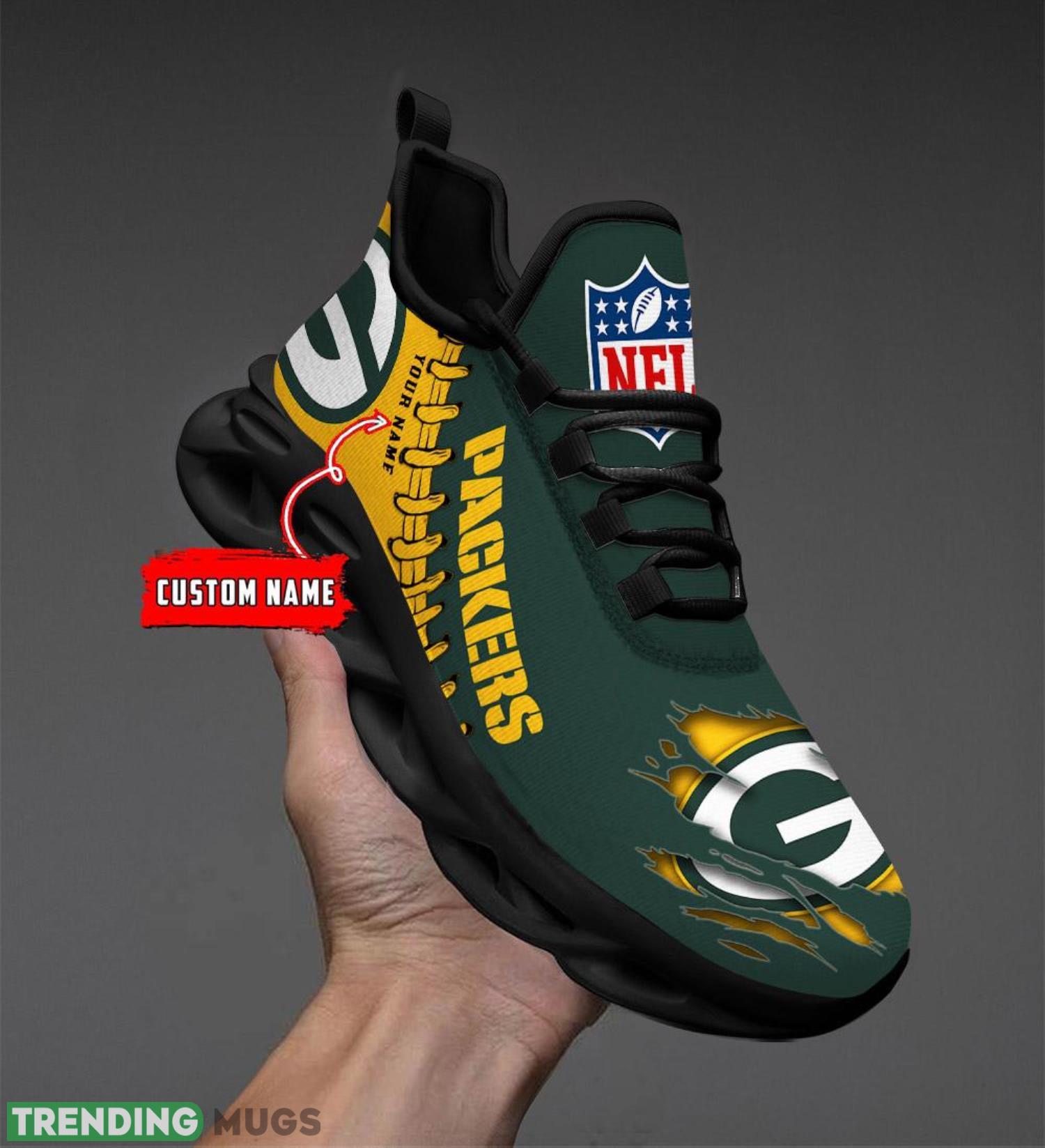 Green Bay Packers Logo Personalized Name Max Soul Shoes Max Soul Green Bay Packers Logo Personalized Name Max Soul Shoes Max Soul