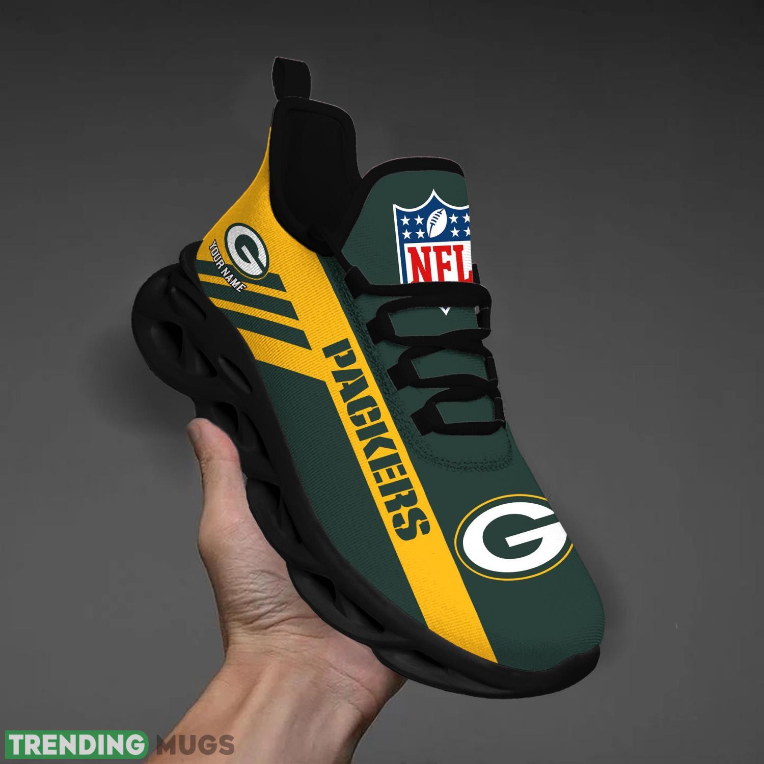Green Bay Packers Sneakers For Fans Custom Name Max Soul Shoes Max Soul Green Bay Packers Sneakers For Fans Custom Name Max Soul Shoes Max Soul