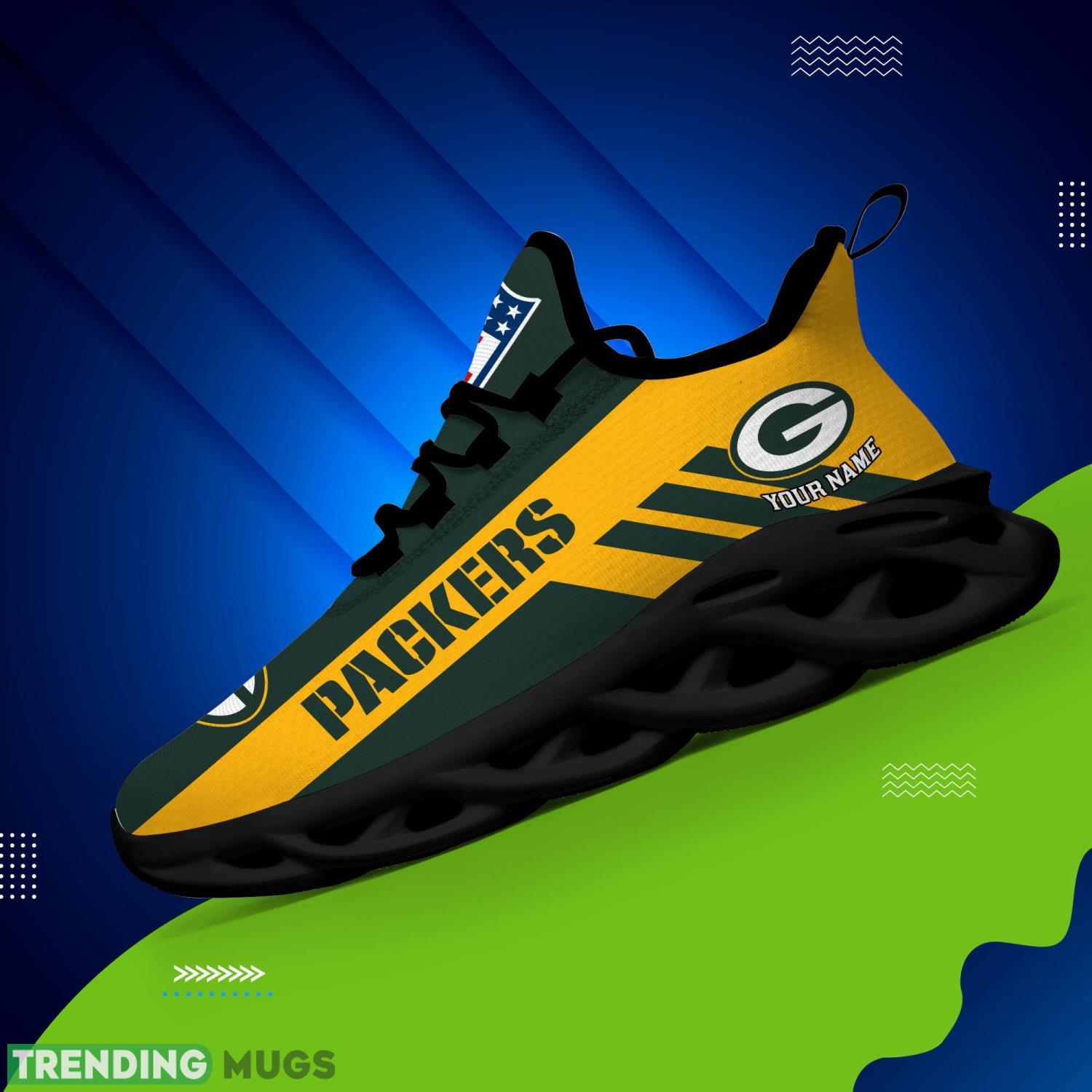 Green Bay Packers Sneakers For Fans Custom Name Max Soul Shoes Max Soul Green Bay Packers Sneakers For Fans Custom Name Max Soul Shoes Max Soul