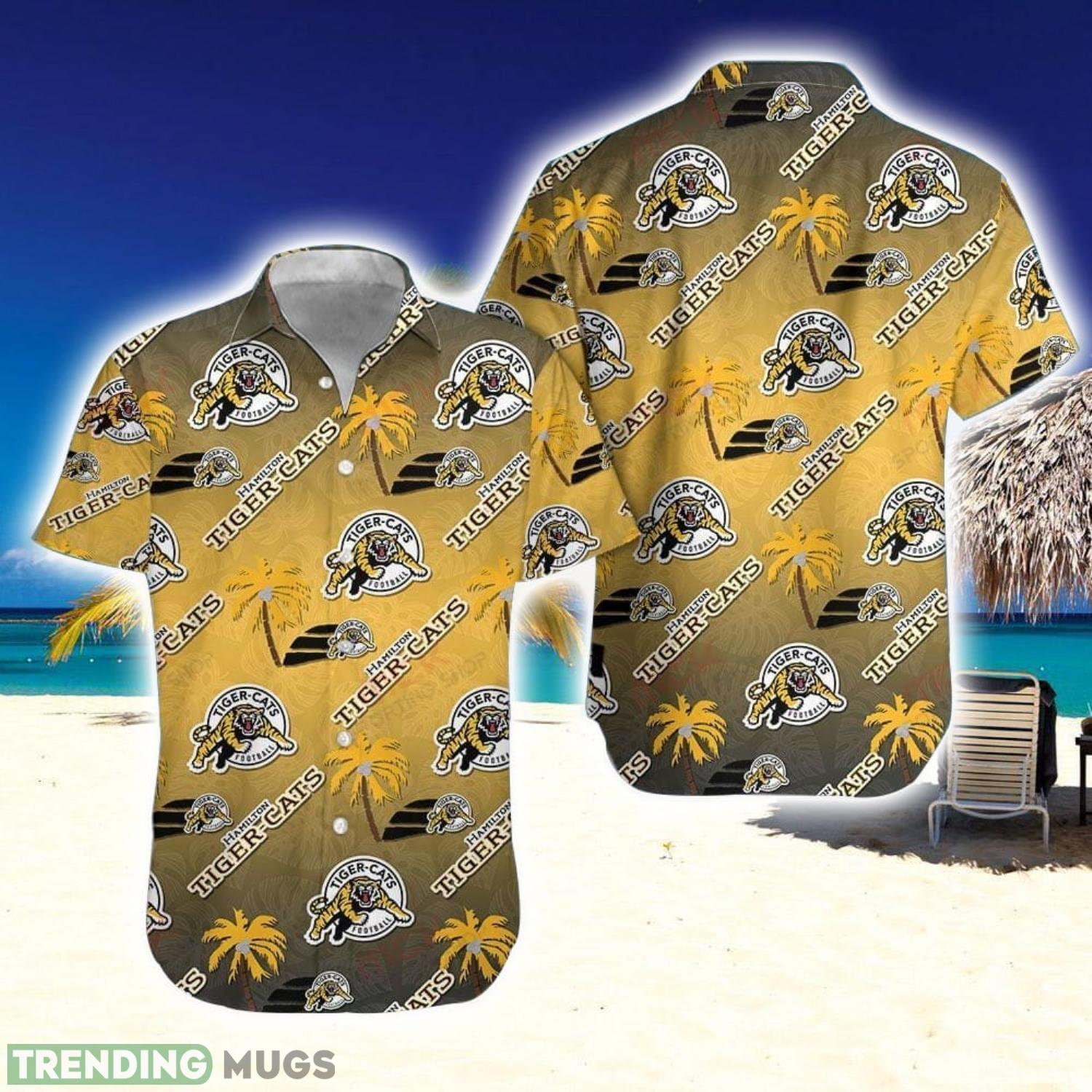 Hamilton Tiger-Cats Coconut Pattern 3D Hawaiian Shirt Aloha Shirt For Summer Gift Product Photo 1 Hamilton Tiger-Cats Coconut Pattern 3D Hawaiian Shirt Aloha Shirt For Summer Gift Product Photo 1