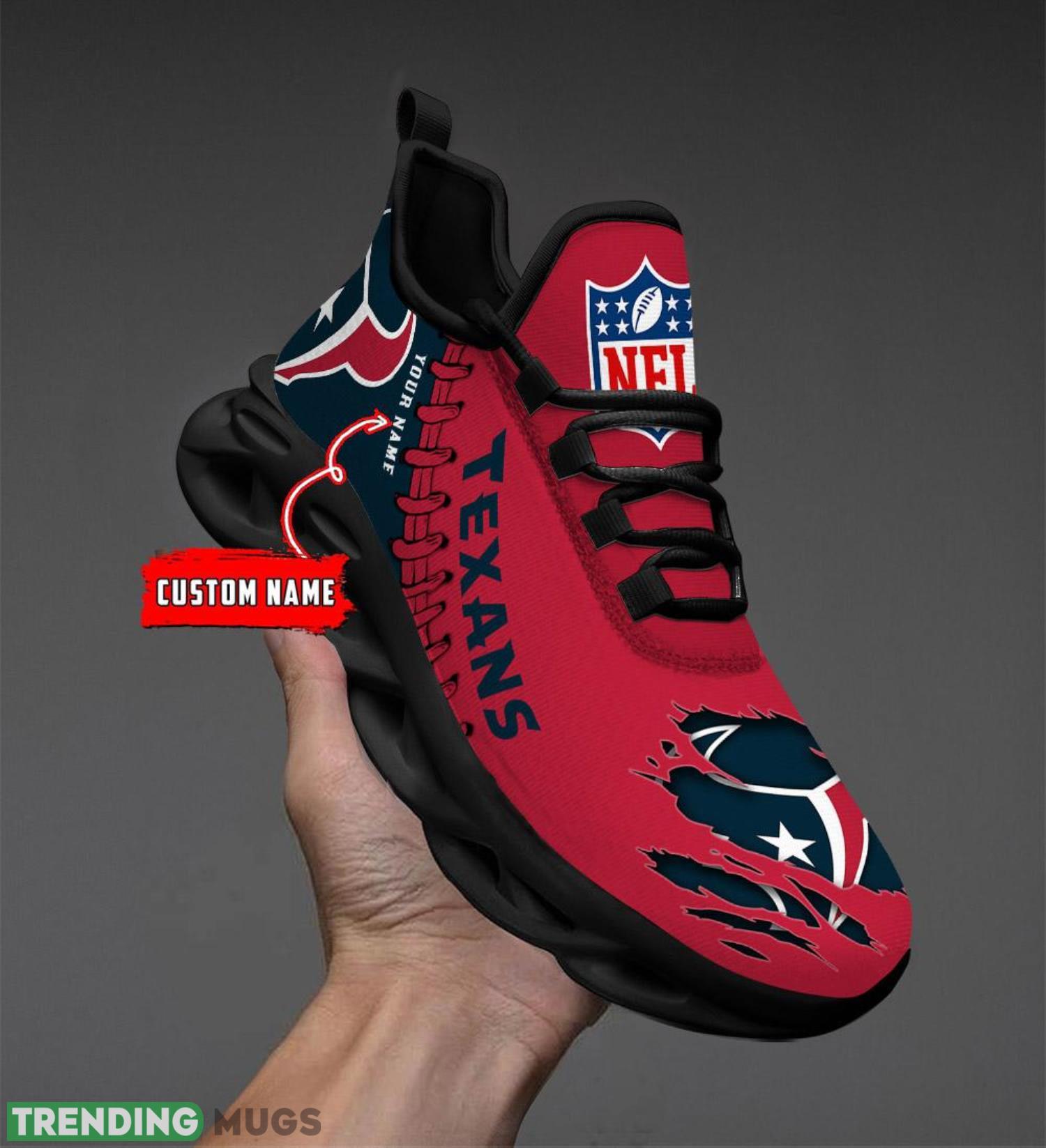 Houston Texans Logo Personalized Name Max Soul Shoes Product Photo 1 Houston Texans Logo Personalized Name Max Soul Shoes Product Photo 1