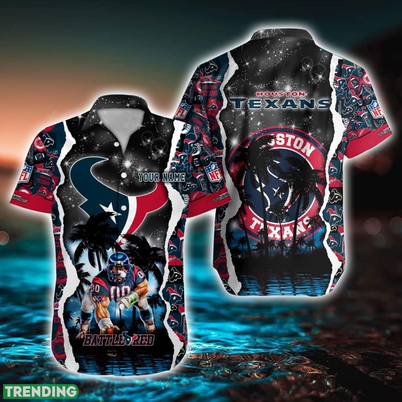Houston Texans NFL Hawaiian Shirt Custom Name 3D All Over Printed Hawaii Shirt Product Photo 1 Houston Texans NFL Hawaiian Shirt Custom Name 3D All Over Printed Hawaii Shirt Product Photo 1