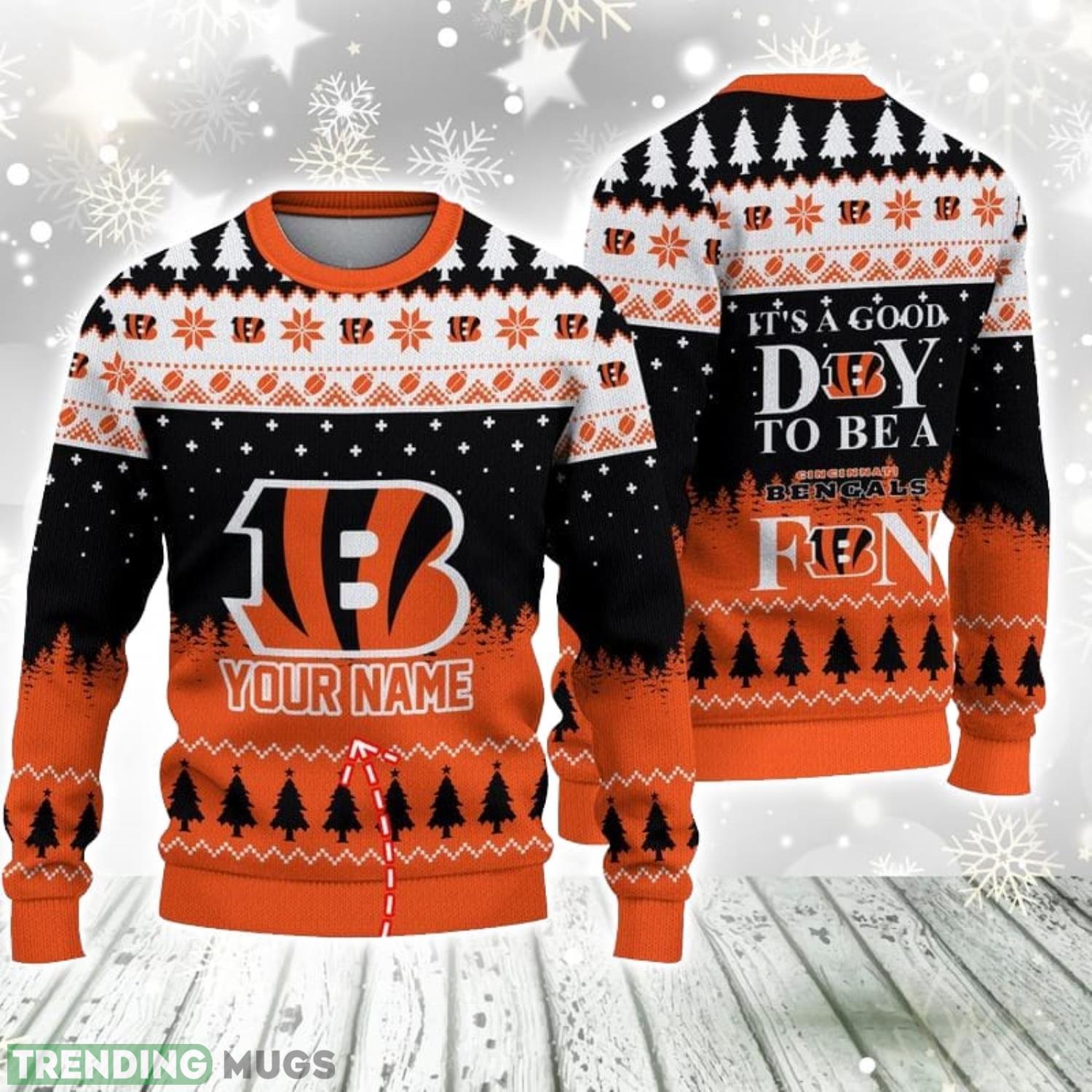 It's A Good Day To Be A Cincinnati Bengals Limited Edition Knitted 3D Ugly Christmas Sweater 3D Sweater It's A Good Day To Be A Cincinnati Bengals Limited Edition Knitted 3D Ugly Christmas Sweater Product Photo 1