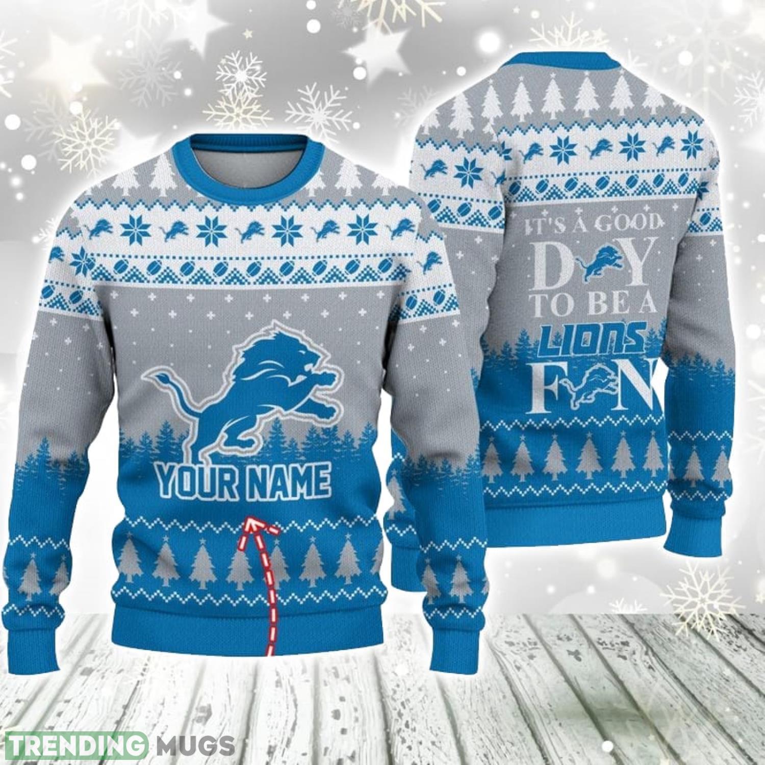 It's A Good Day To Be A Detroit Lions Limited Edition Knitted 3D Ugly Christmas Sweater 3D Sweater It's A Good Day To Be A Detroit Lions Limited Edition Knitted 3D Ugly Christmas Sweater 3D Sweater