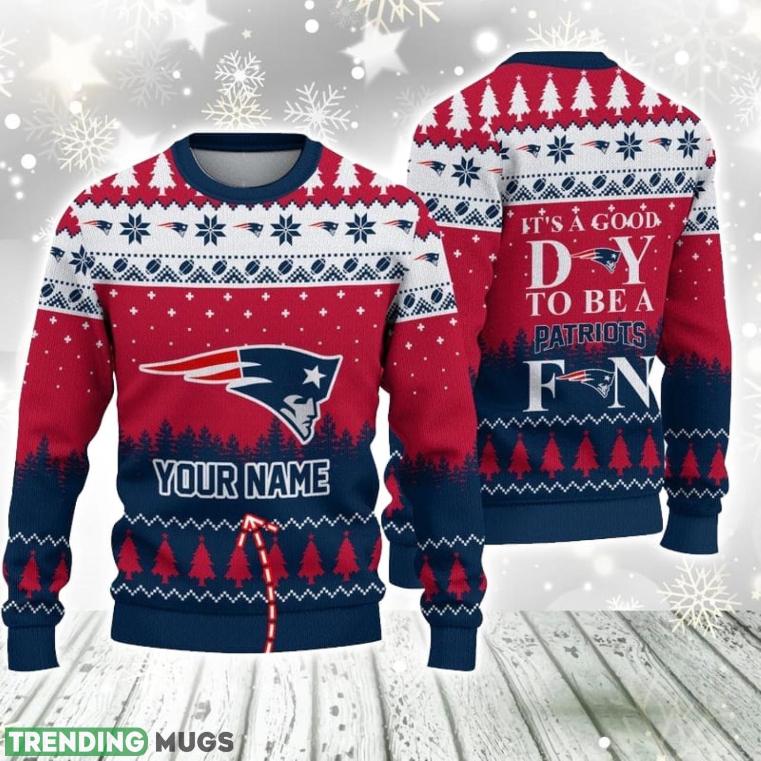 It's A Good Day To Be A New England Patriots Limited Edition Knitted 3D Ugly Christmas Sweater 3D Sweater It's A Good Day To Be A New England Patriots Limited Edition Knitted 3D Ugly Christmas Sweater 3D Sweater