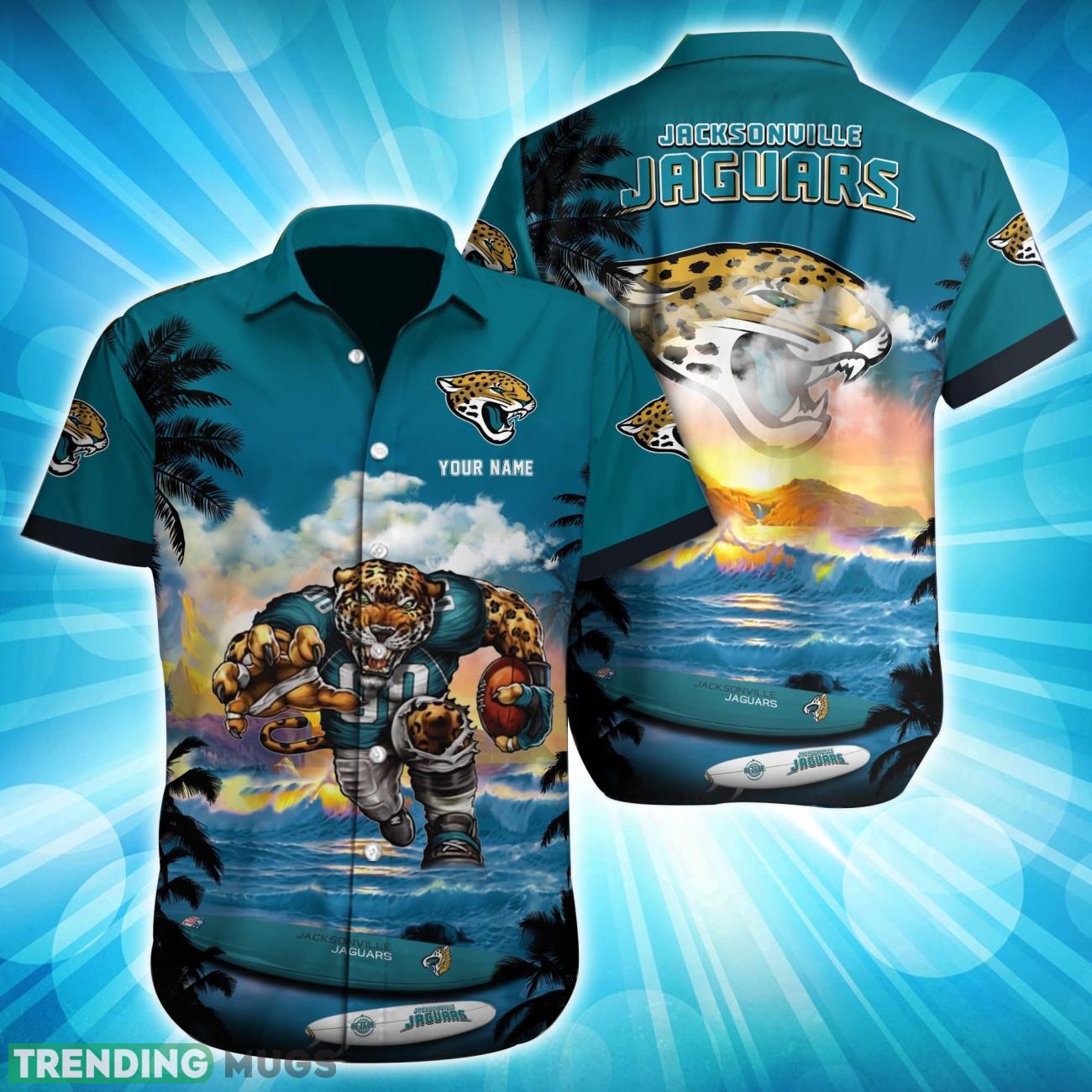 Jacksonville Jaguars NFL-Custom Name Hawaiian Shirt Summer Time Gift For Fans Product Photo 1 Jacksonville Jaguars NFL-Custom Name Hawaiian Shirt Summer Time Gift For Fans Product Photo 1