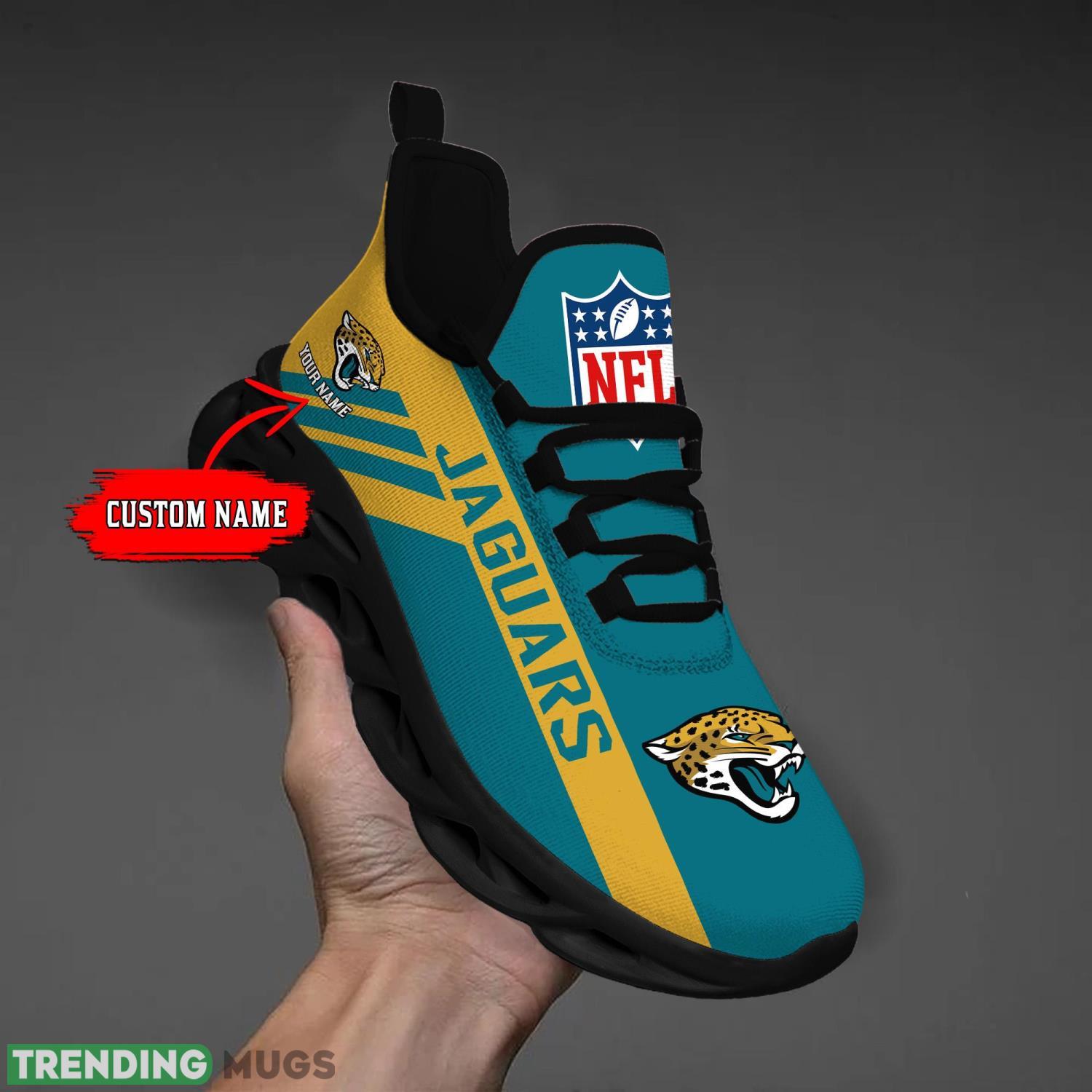 Jacksonville Jaguars Personalized Name Max Soul Shoes Custom Name Men And Women Sneakers Max Soul Jacksonville Jaguars Personalized Name Max Soul Shoes Custom Name Men And Women Sneakers Max Soul