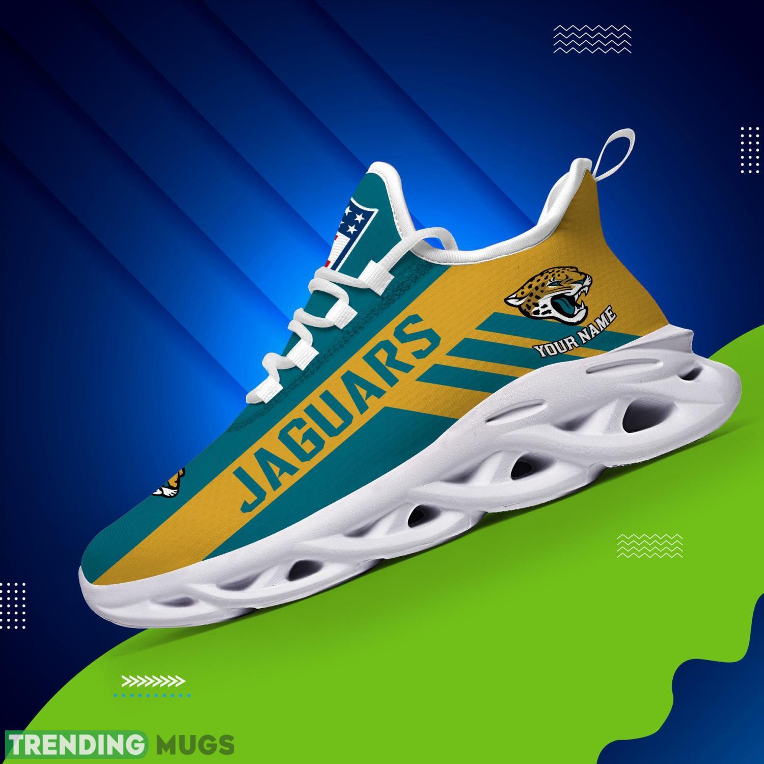 Jacksonville Jaguars Personalized Name Max Soul Shoes Custom Name Men And Women Sneakers Max Soul Jacksonville Jaguars Personalized Name Max Soul Shoes Custom Name Men And Women Sneakers Max Soul