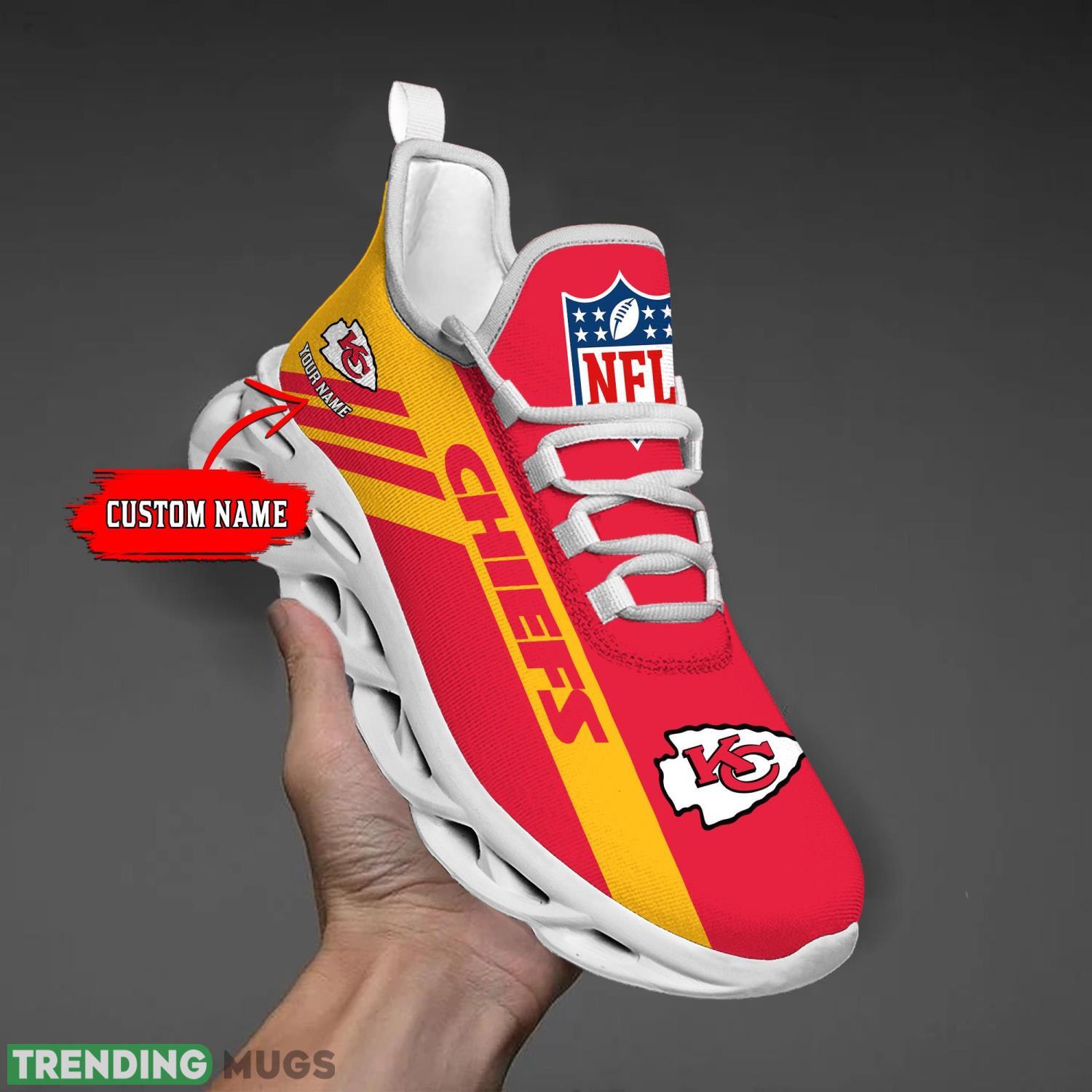 Kansas City Chiefs Sneakers For Fans Custom Name Max Soul Shoes Product Photo 1 Kansas City Chiefs Sneakers For Fans Custom Name Max Soul Shoes Product Photo 1