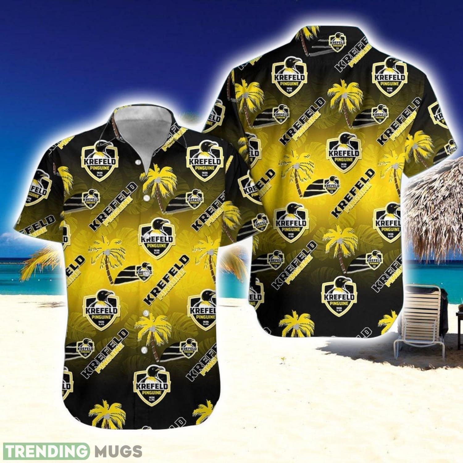 Krefeld Pinguine Coconut Pattern 3D Hawaiian Shirt Aloha Shirt For Summer Gift Product Photo 1 Krefeld Pinguine Coconut Pattern 3D Hawaiian Shirt Aloha Shirt For Summer Gift Product Photo 1