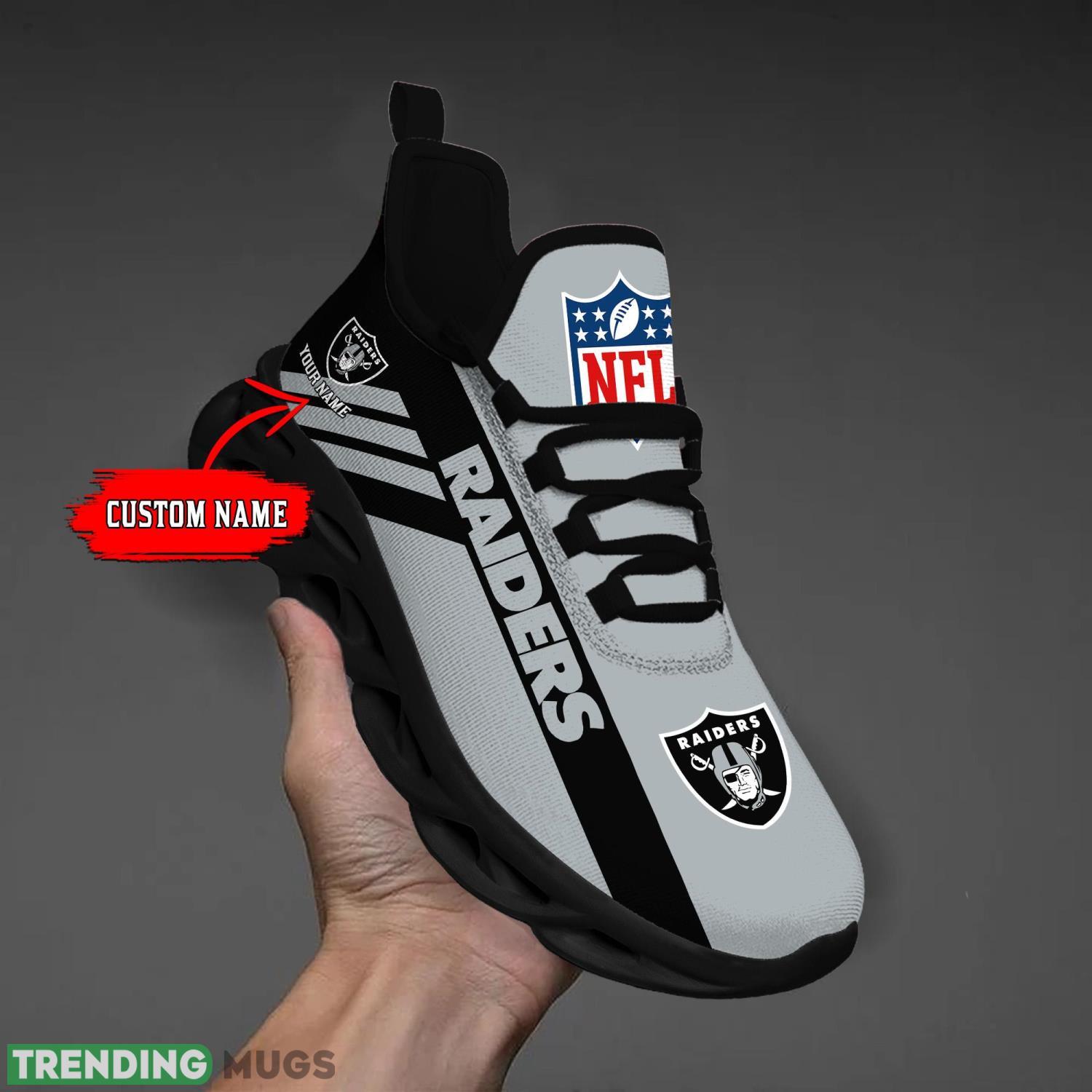 Las Vegas Raiders Sneakers For Fans Custom Name Max Soul Shoes Max Soul Las Vegas Raiders Sneakers For Fans Custom Name Max Soul Shoes Max Soul