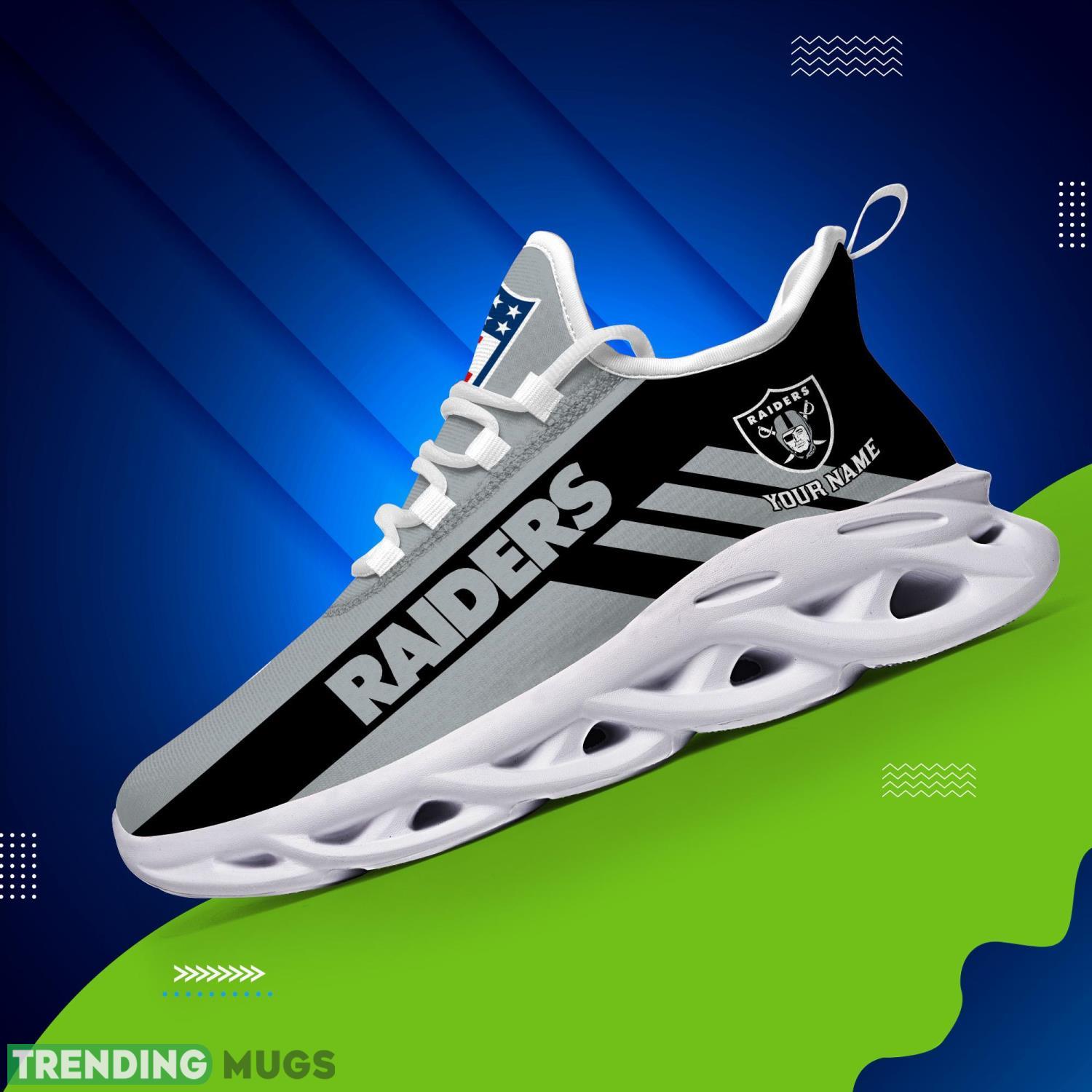 Las Vegas Raiders Sneakers For Fans Custom Name Max Soul Shoes Max Soul Las Vegas Raiders Sneakers For Fans Custom Name Max Soul Shoes Max Soul