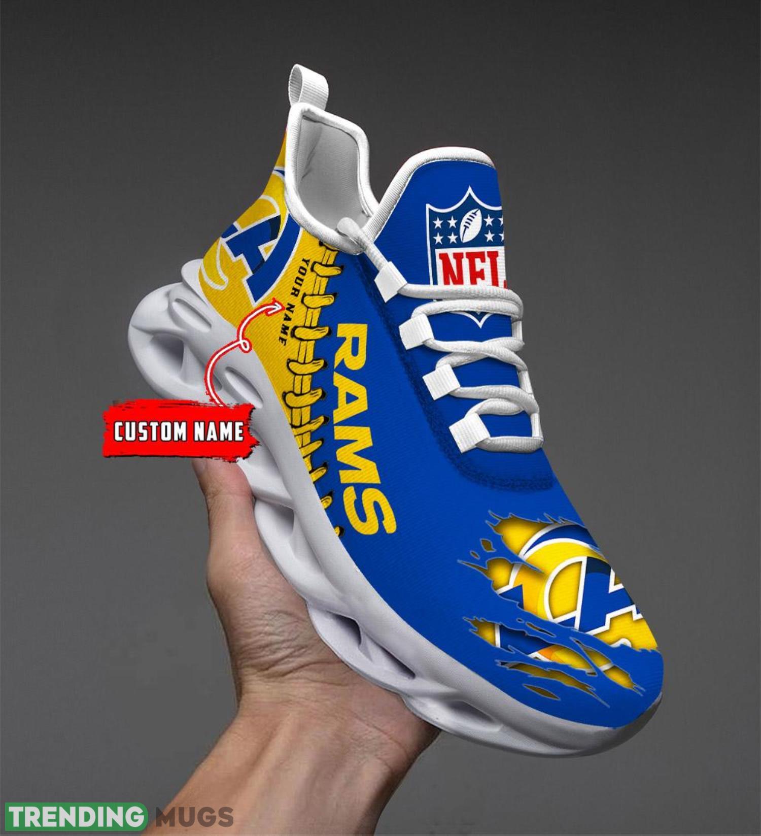 Los Angeles Rams Logo Personalized Name Max Soul Shoes Product Photo 1