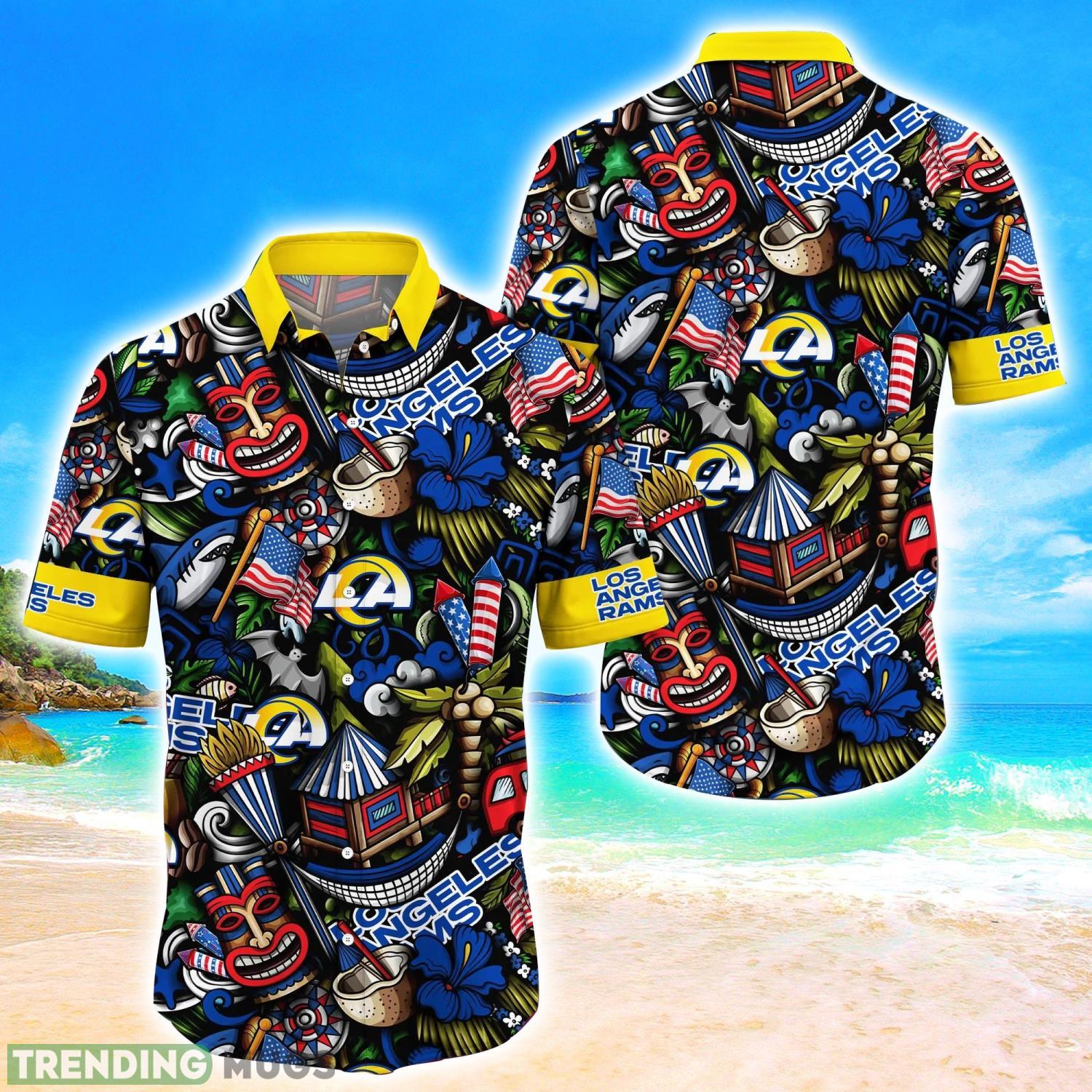 Los Angeles Rams NFL Flower Hawaii Shirt Aloha Funny Pattern Summer Shirts Product Photo 1 Los Angeles Rams NFL Flower Hawaii Shirt Aloha Funny Pattern Summer Shirts Product Photo 1