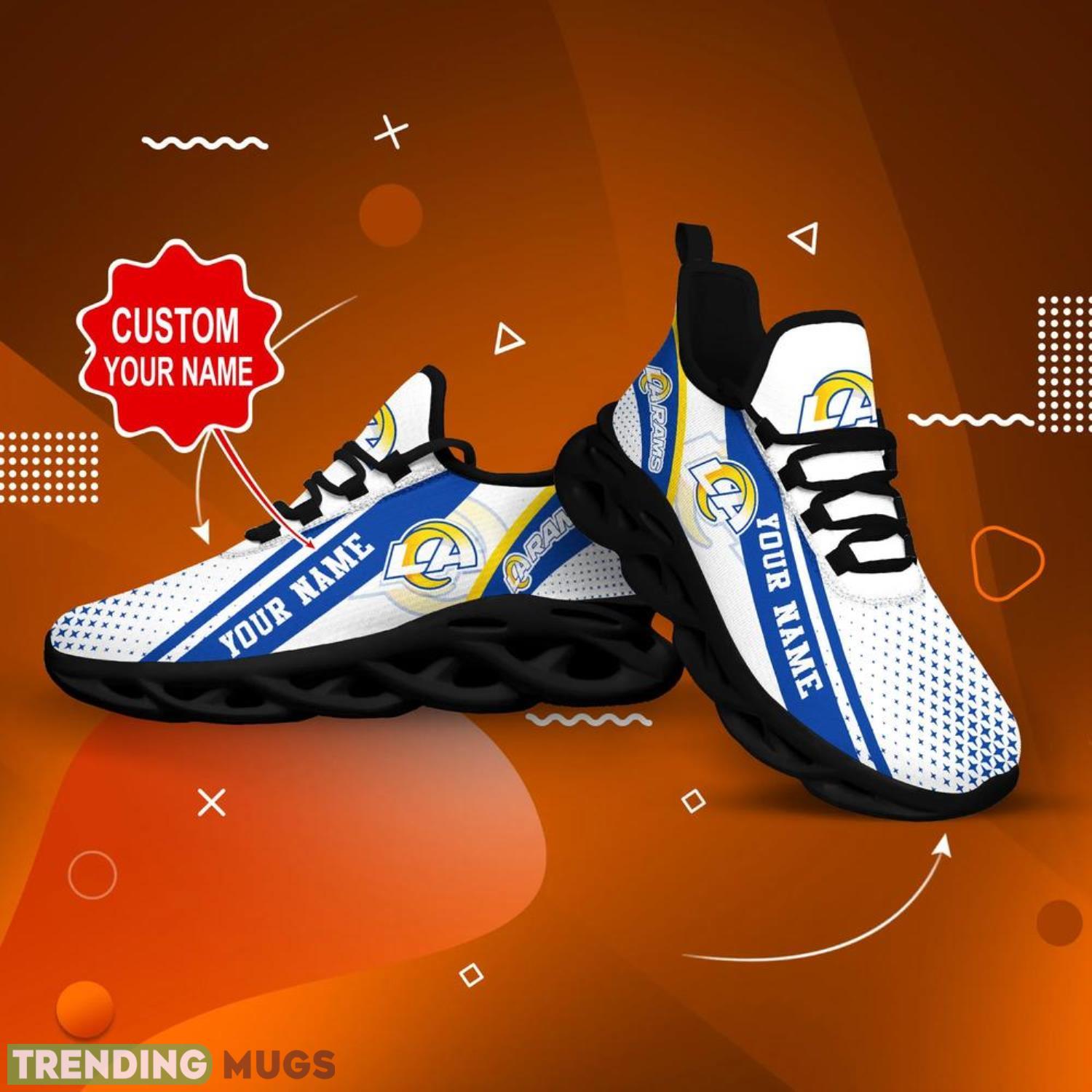 Los Angeles Rams NFL Max Soul Shoes Custom Name Sneakers Hot Trending Personalized Gifts For NFL Fans Max Soul Los Angeles Rams NFL Max Soul Shoes Custom Name Sneakers Hot Trending Personalized Gifts For NFL Fans Max Soul