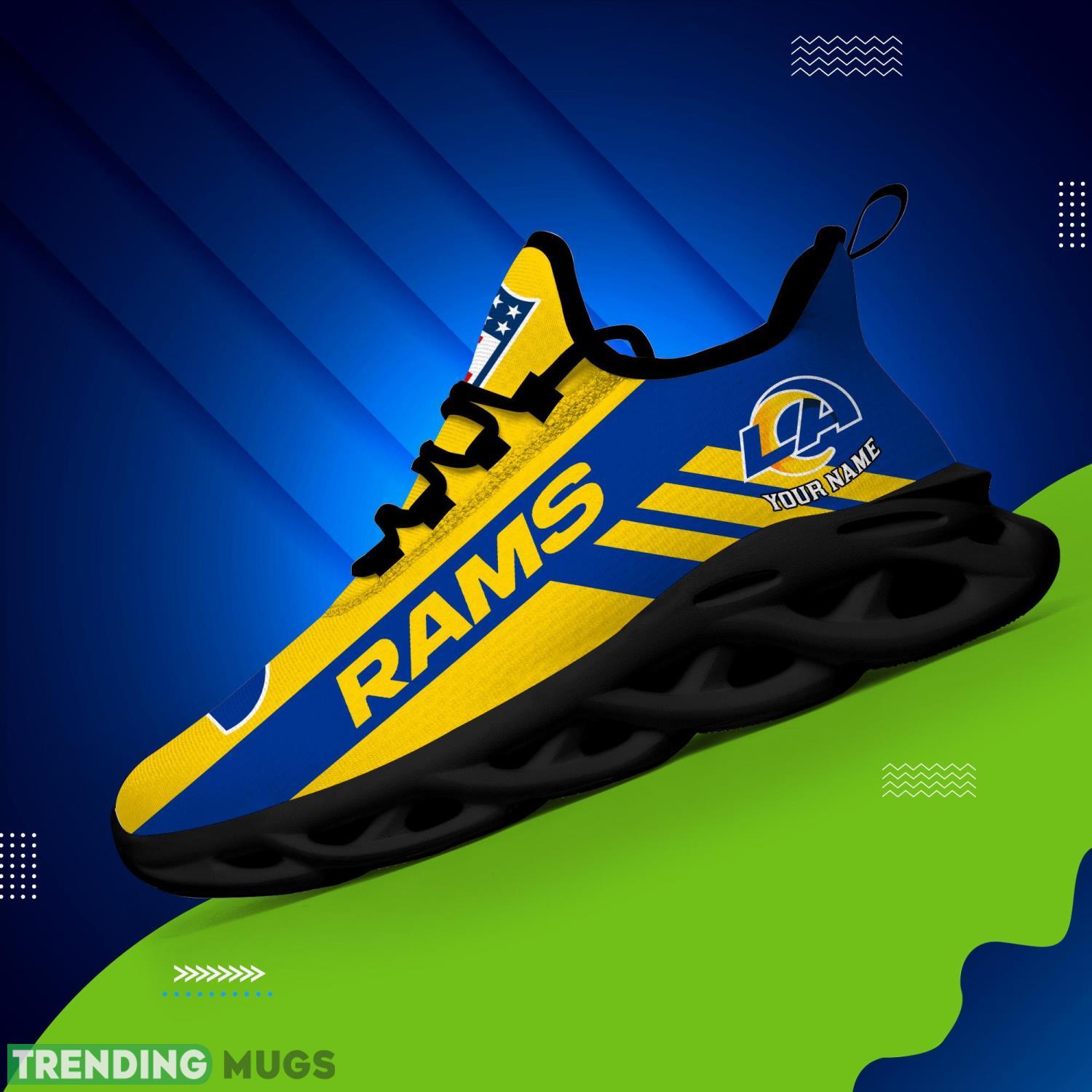 Los Angeles Rams Sneakers For Fans Custom Name Max Soul Shoes Max Soul Los Angeles Rams Sneakers For Fans Custom Name Max Soul Shoes Max Soul