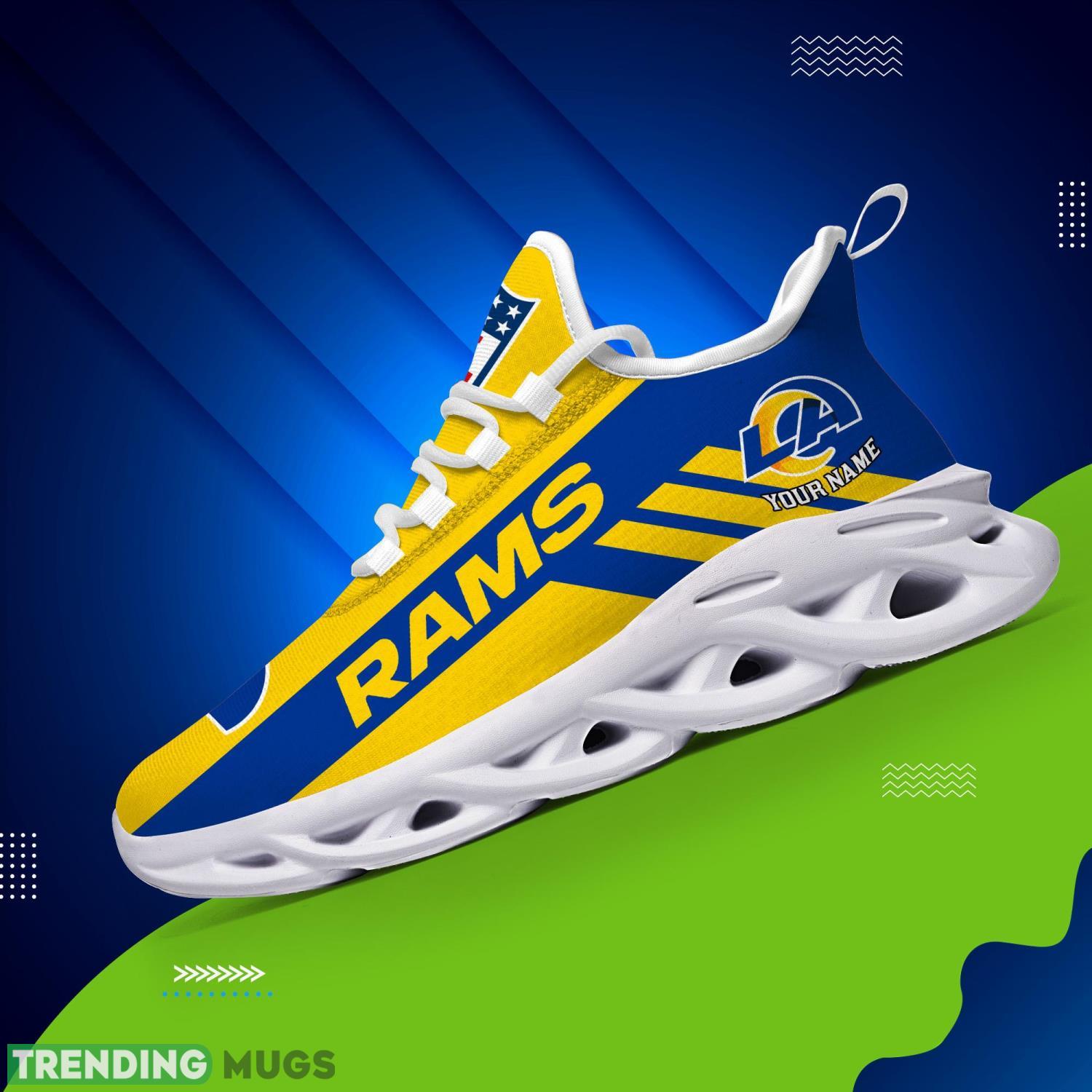 Los Angeles Rams Sneakers For Fans Custom Name Max Soul Shoes Max Soul Los Angeles Rams Sneakers For Fans Custom Name Max Soul Shoes Max Soul