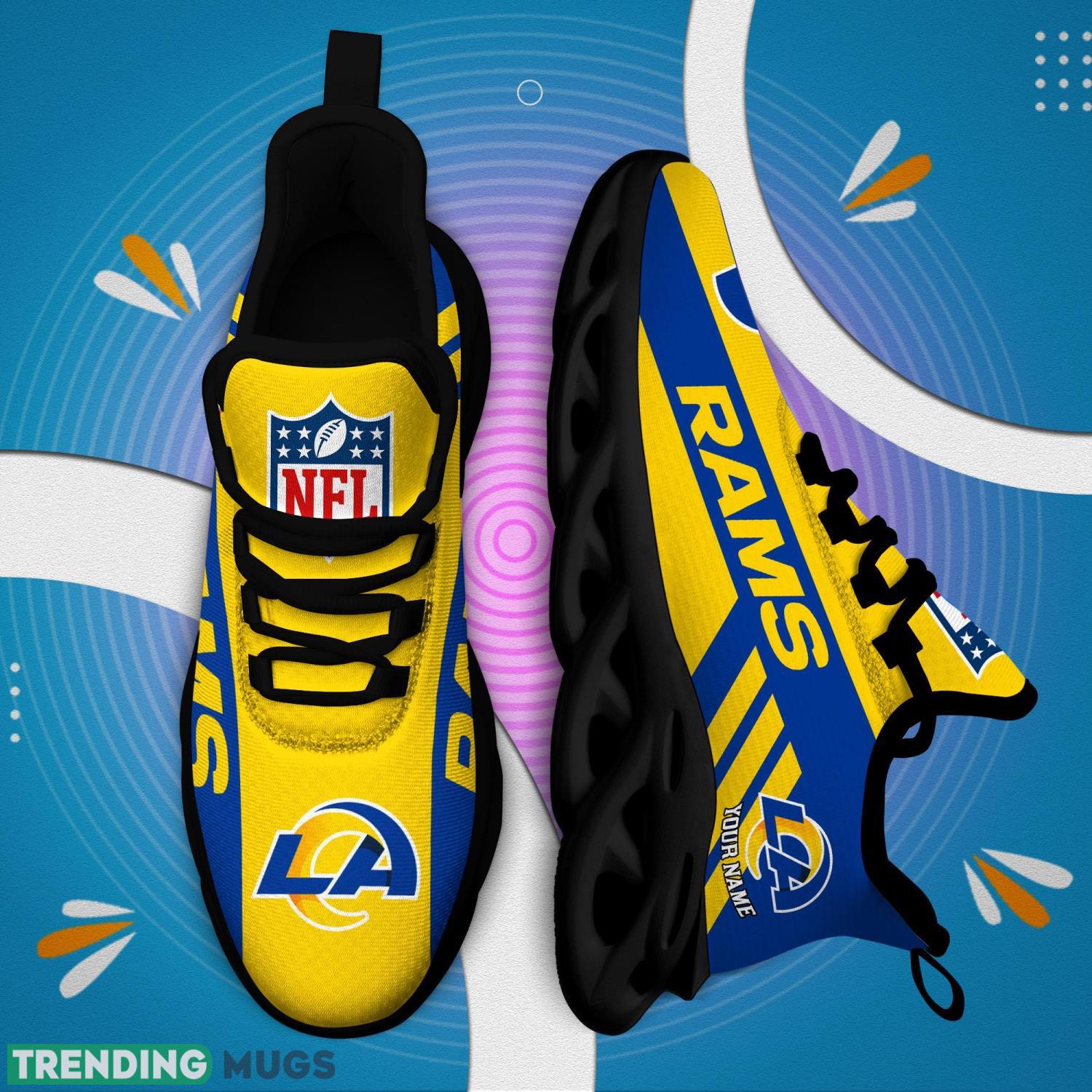 Los Angeles Rams Sneakers For Fans Custom Name Max Soul Shoes Max Soul Los Angeles Rams Sneakers For Fans Custom Name Max Soul Shoes Max Soul