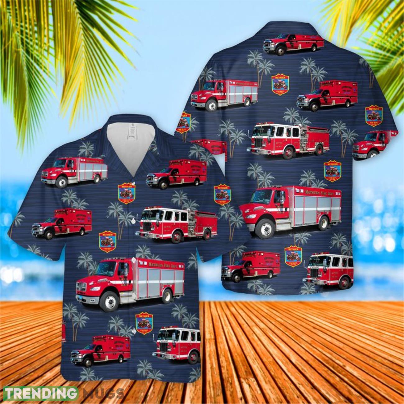 Massachusetts Methuen Fire Department Aloha Hawaiian Shirt Beach Gift Short Sleeve Shirt Product Photo 1 Massachusetts Methuen Fire Department Aloha Hawaiian Shirt Beach Gift Short Sleeve Shirt Product Photo 1