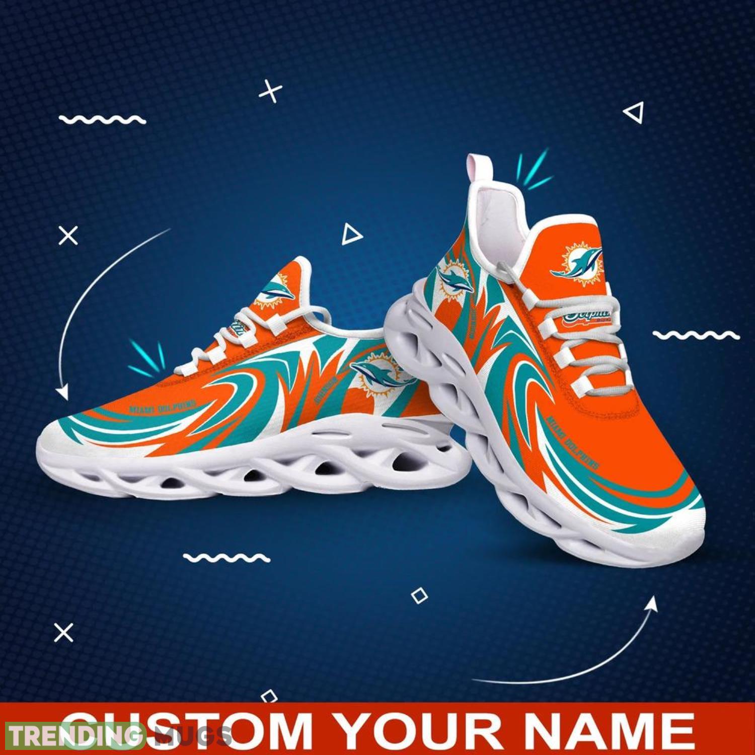 Miami Dolphins NFL Max Soul Shoes Custom Name Sneakers Hot Trending Personalized Gifts For NFL Fans Max Soul Miami Dolphins NFL Max Soul Shoes Custom Name Sneakers Hot Trending Personalized Gifts For NFL Fans Max Soul