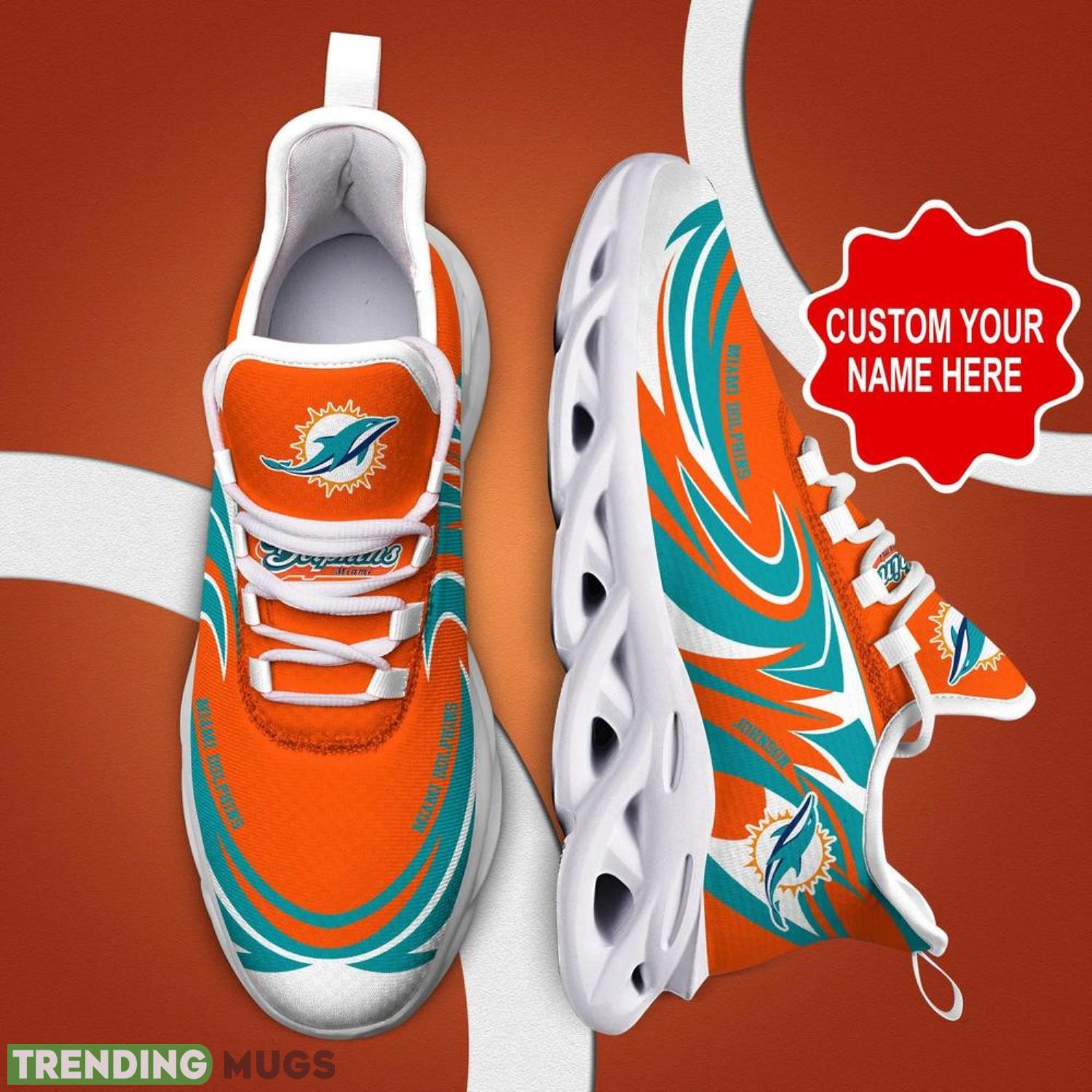 Miami Dolphins NFL Max Soul Shoes Custom Name Sneakers Hot Trending Personalized Gifts For NFL Fans Max Soul Miami Dolphins NFL Max Soul Shoes Custom Name Sneakers Hot Trending Personalized Gifts For NFL Fans Max Soul