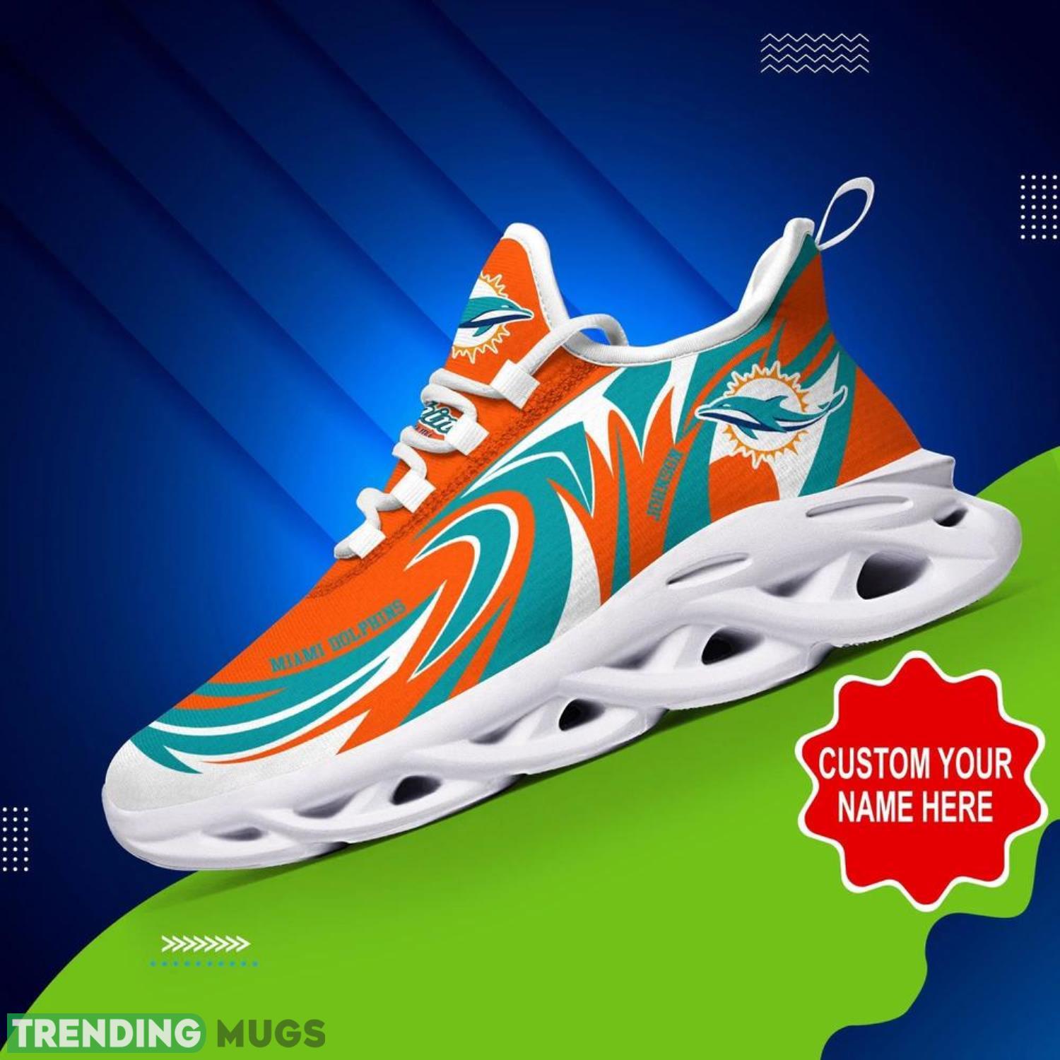 Miami Dolphins NFL Max Soul Shoes Custom Name Sneakers Hot Trending Personalized Gifts For NFL Fans Product Photo 1 Miami Dolphins NFL Max Soul Shoes Custom Name Sneakers Hot Trending Personalized Gifts For NFL Fans Product Photo 1
