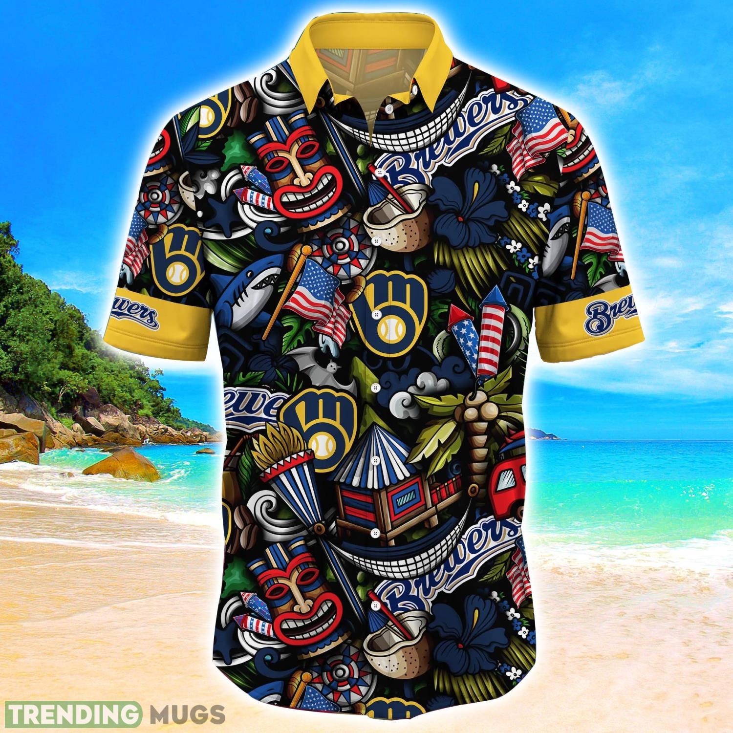 Milwaukee Brewers MLB Flower Hawaii Shirt Aloha Funny Pattern Summer Shirts Hawaiian Shirt Milwaukee Brewers MLB Flower Hawaii Shirt Aloha Funny Pattern Summer Shirts Hawaiian Shirt
